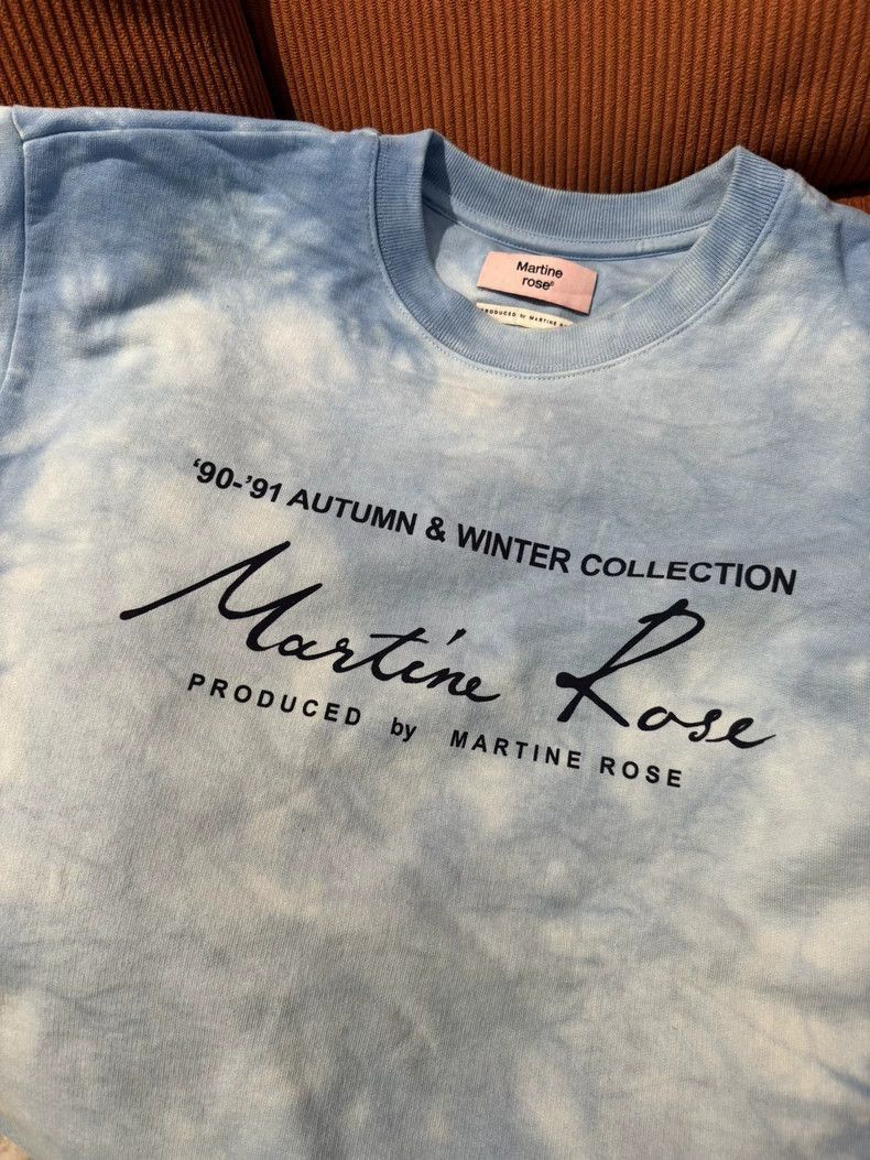 martine rose tie-dye sweatshirt in blue