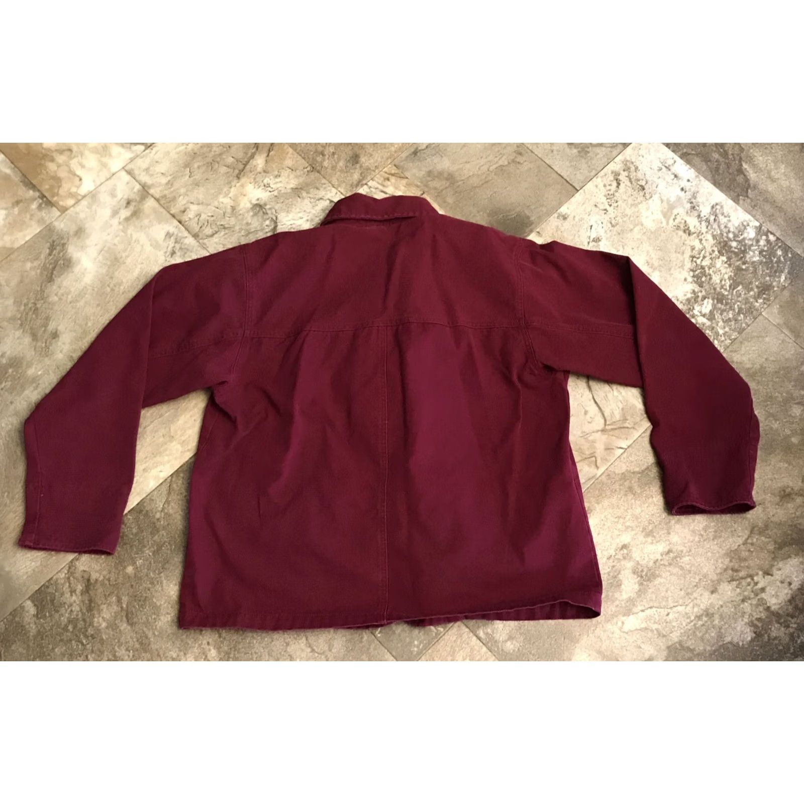 Cherokee VINTAGE Cherokee Denim Chore Jacket Size M Purple Full Zip Button Pockets Women Jacket Size M / US 6-8 / IT 42-44 - 2 Thumbnail