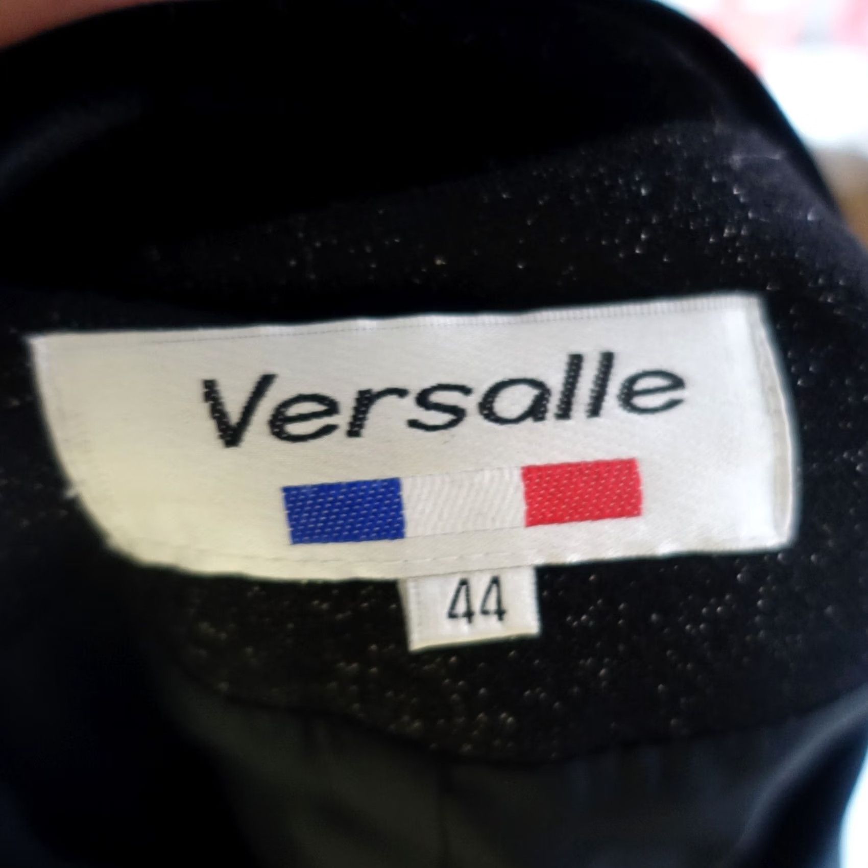 Velvet VINTAGE Versalle Jacket Womens 44 Black Viscose Glitter Collar Button VT Shiny Velvet Classic 1990s Womens Size M / US 6-8 / IT 42-44 - 6 Thumbnail