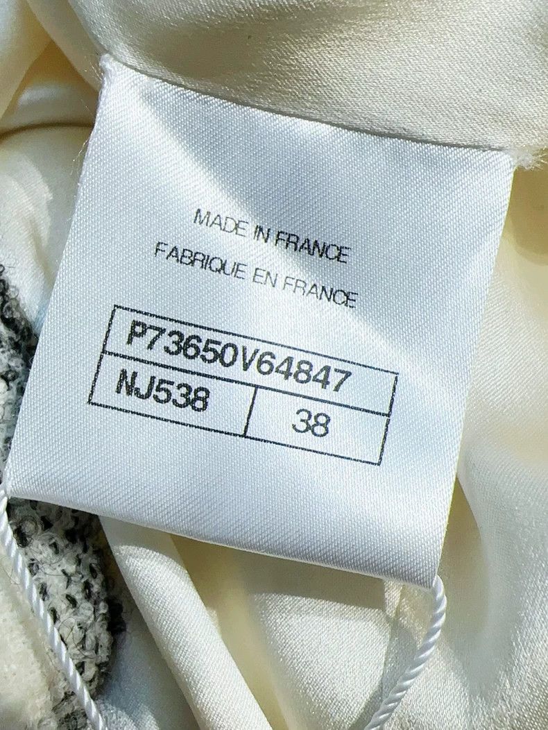 Chanel Chanel 22K beige plaid diamond buckle embroidered dress ja Size XS / US 0-2 / IT 36-38 - 9 Thumbnail