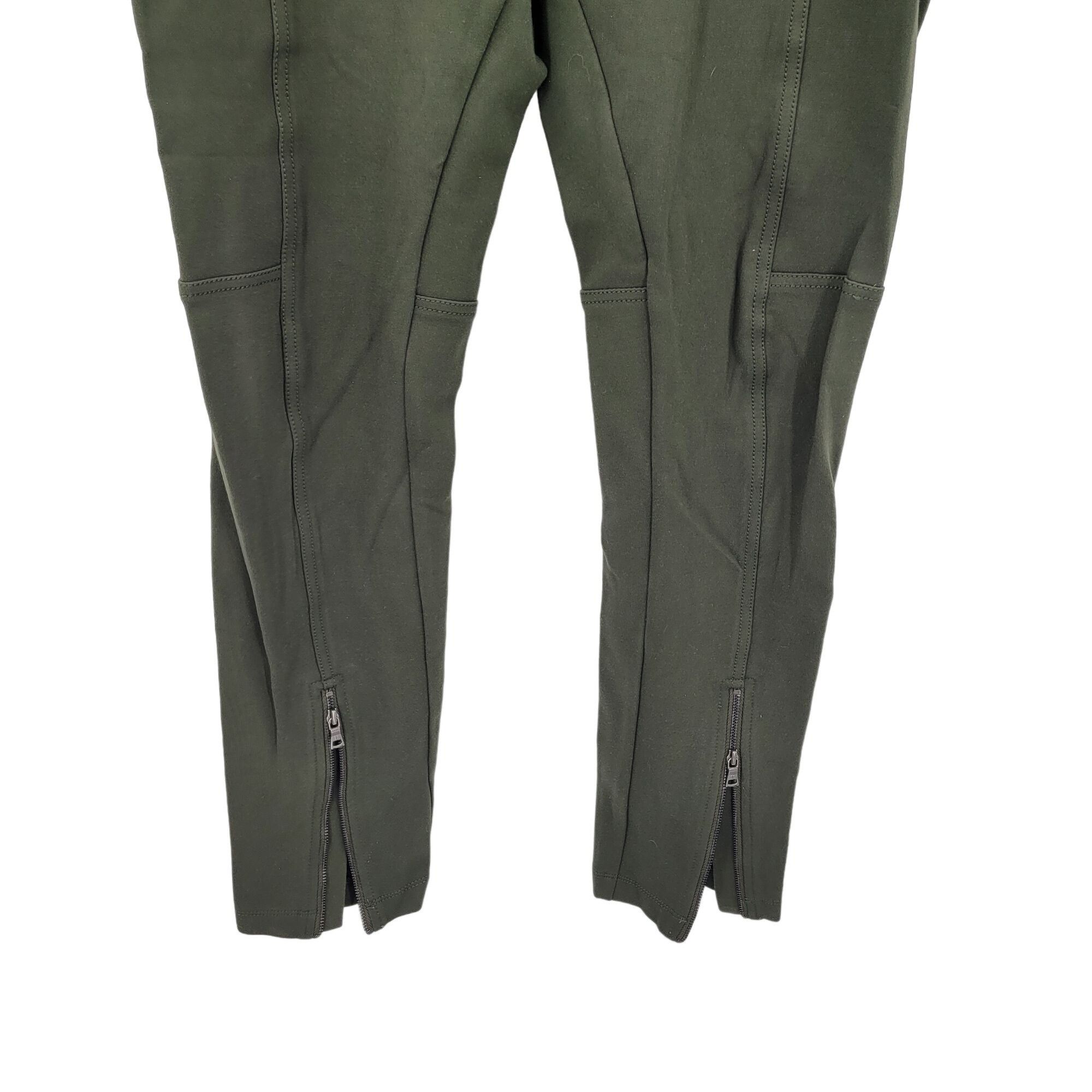 Other BCBGMaxAzria Christopher Olive Green Leggings Moto Pants M Z Size 27" / US 4 / IT 40 - 5 Thumbnail