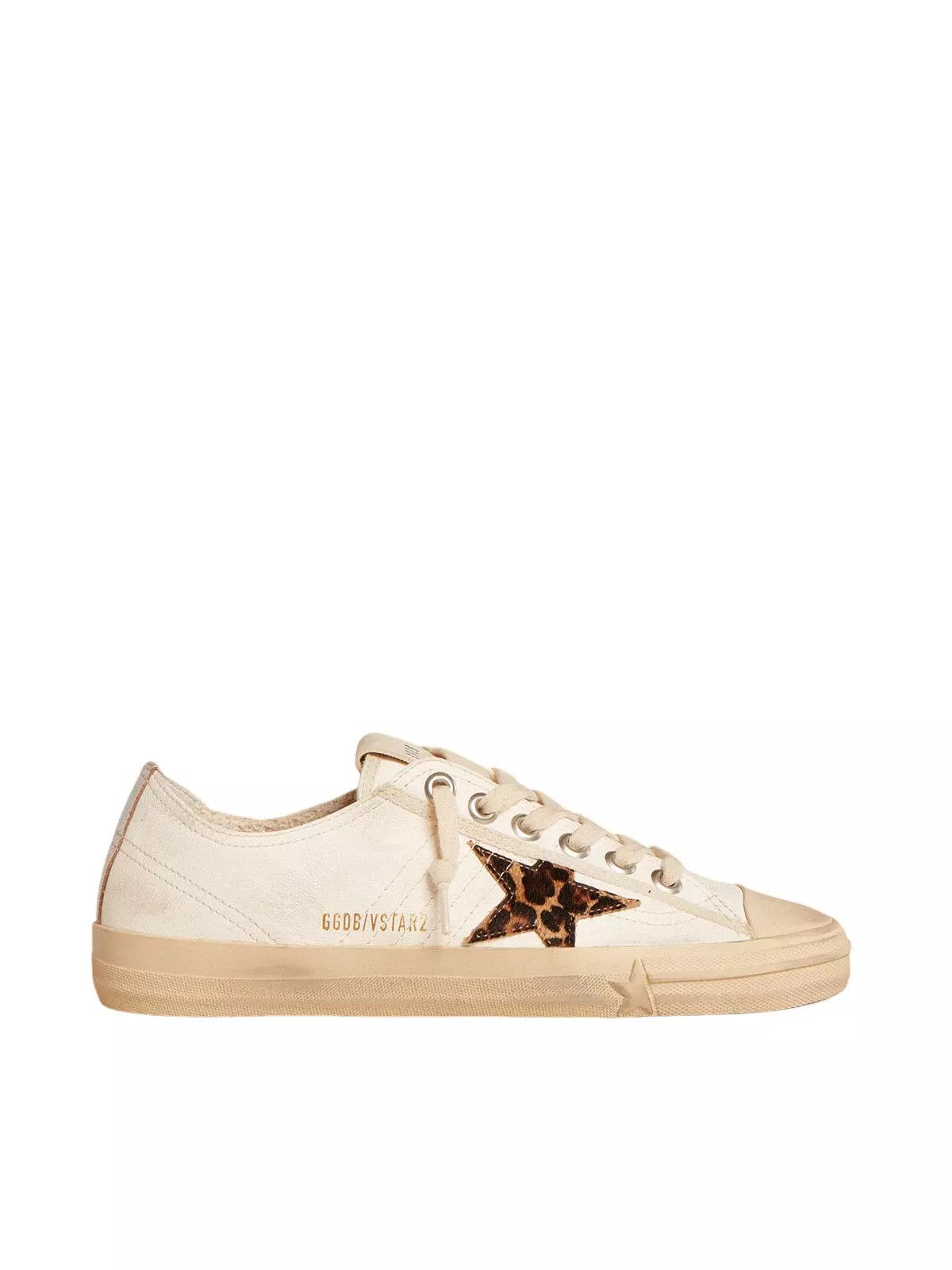 GOLDEN GOOSE V-Star Women's White/Pony Skin Sneakers New
