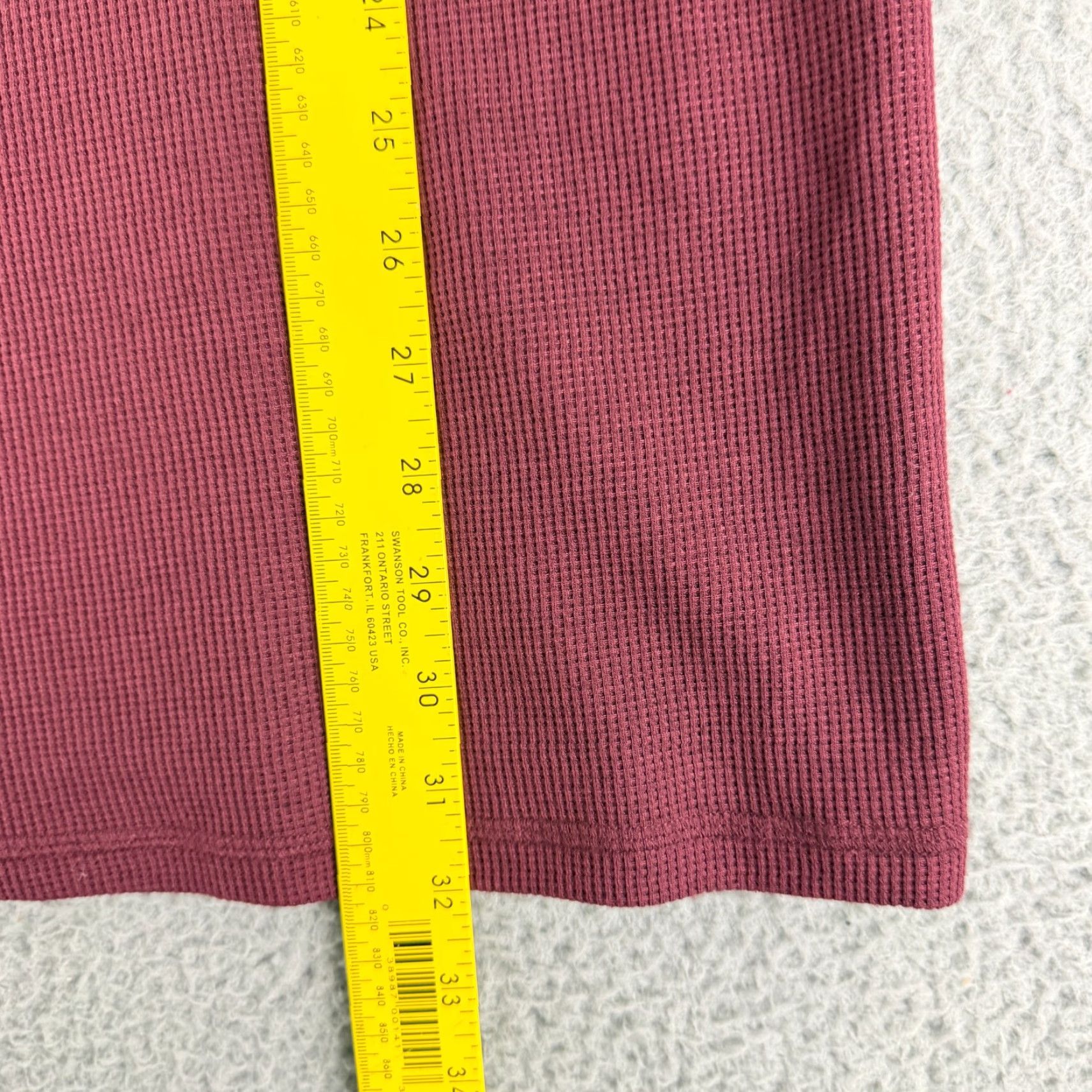 Vintage Mack Weldon Henley Shirt Mens 2XL Maroon Long Sleeve Thermal Crew Neck Shirt Size US XXL / EU 58 / 5 - 6 Thumbnail