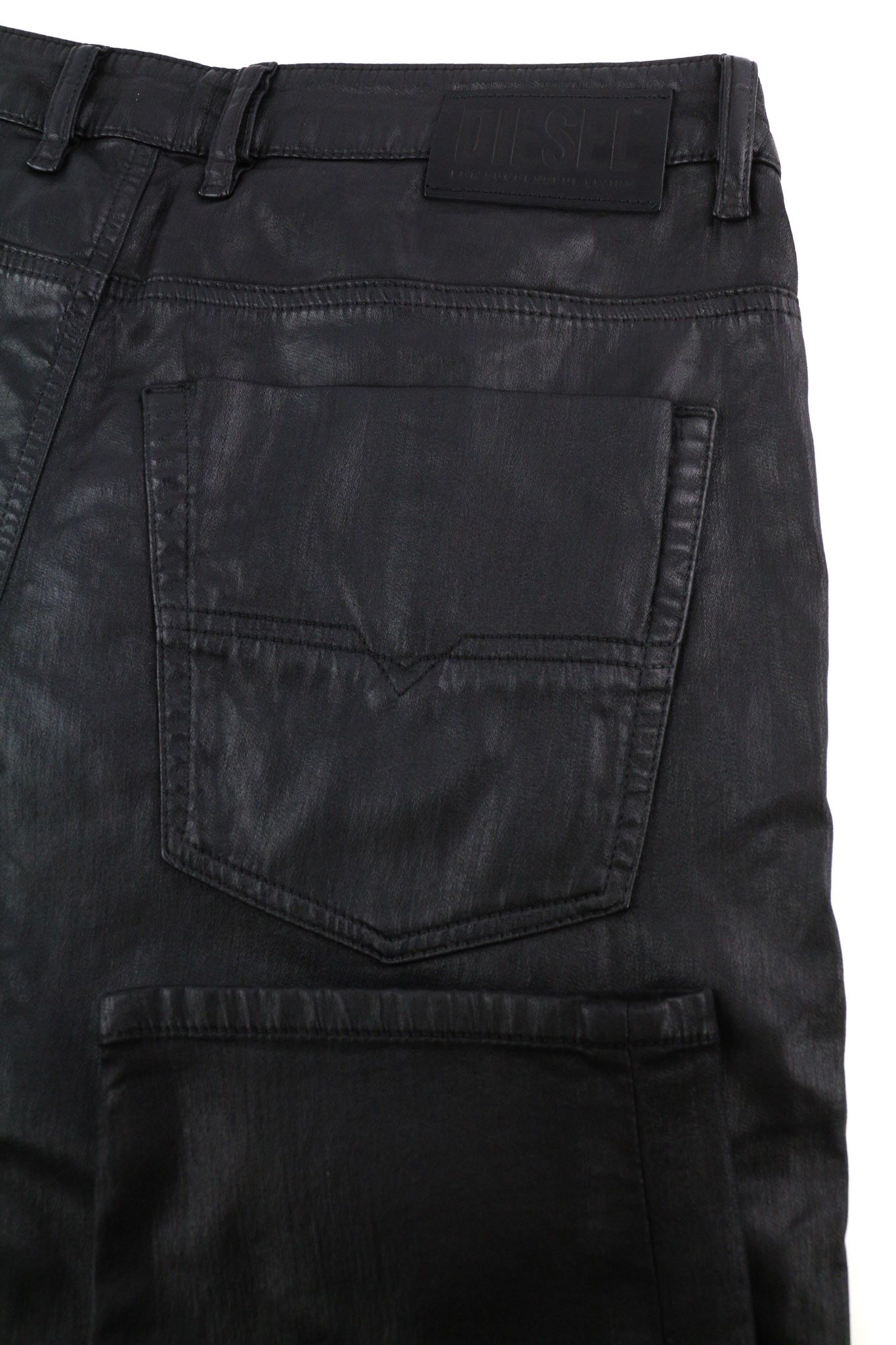 Diesel KROOLEY JOGG 0849R W36/L32 Coated Black Jeans 40216 Size US 36 / EU 52 - 5 Thumbnail
