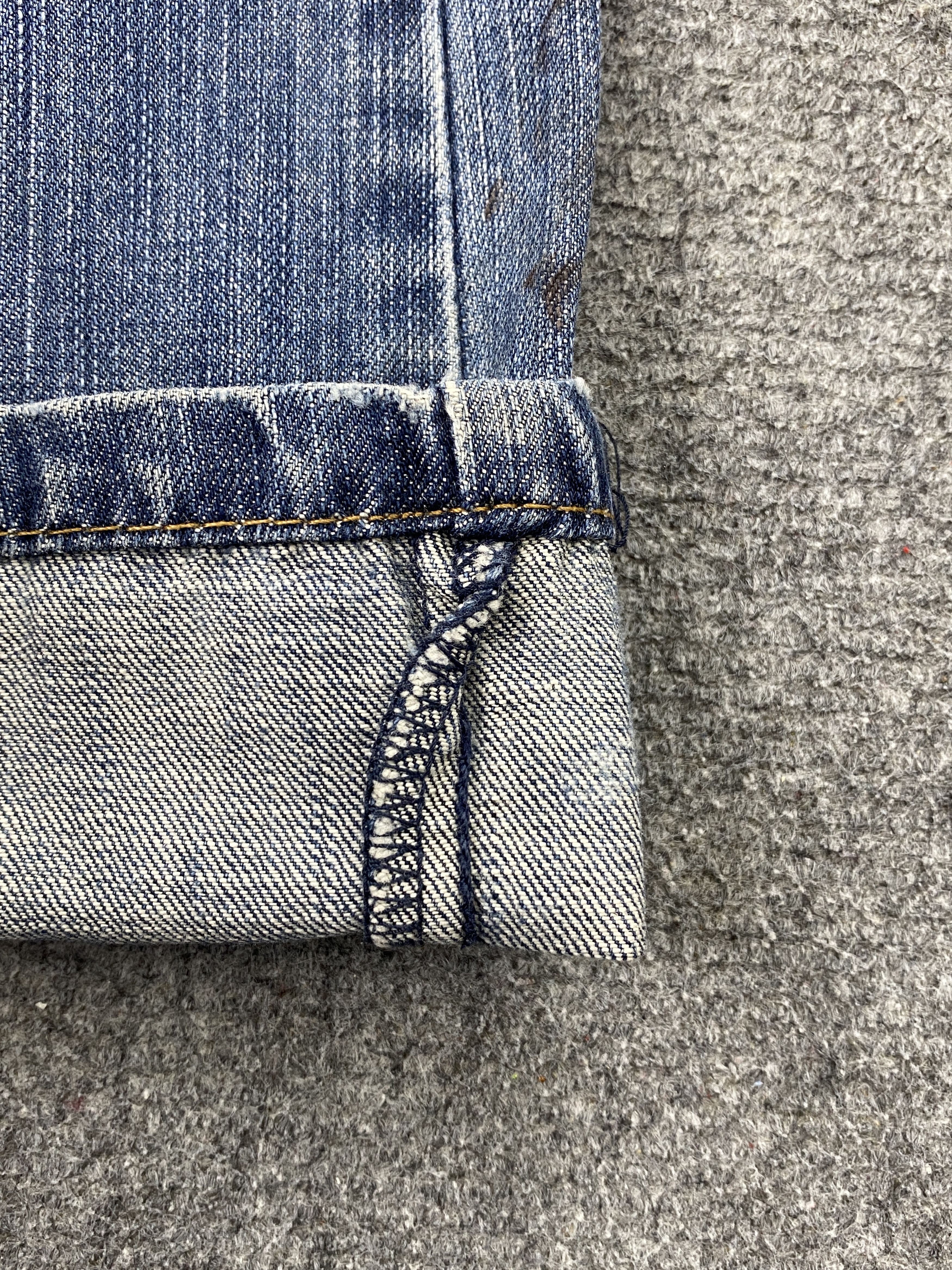 Levi's × Vintage Distressed Vintage Levi's 527 Faded Blue Bootcut Jeans Size US 35 - 7 Thumbnail