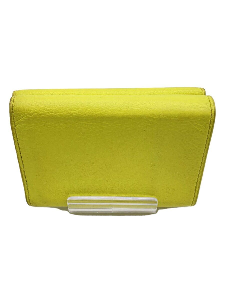 Balenciaga Balenciaga Papier Leather Tri-Fold Wallet Yellow Size ONE SIZE - 2 Thumbnail