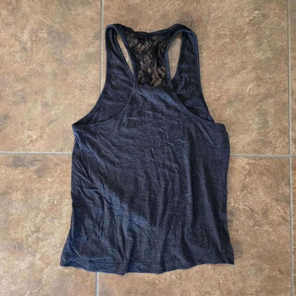 Designer Dark Grey Back Laced Exist Racerback Size S / US 4 / IT 40 - 2 Thumbnail