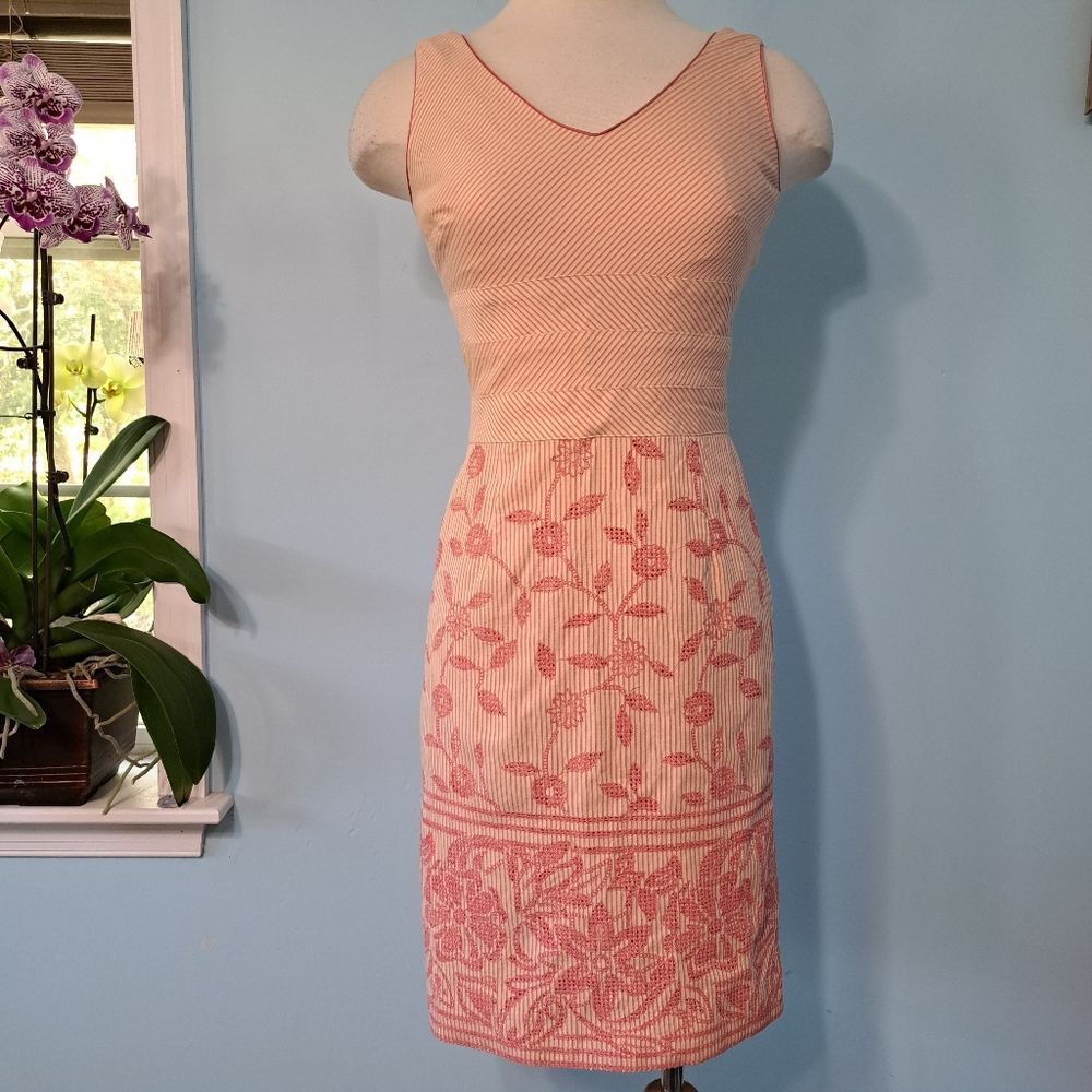 Other Kay Unger Floral Embroidered Dress Size 2 Pink NWOT Size XS / US 0-2 / IT 36-38 - 8 Thumbnail