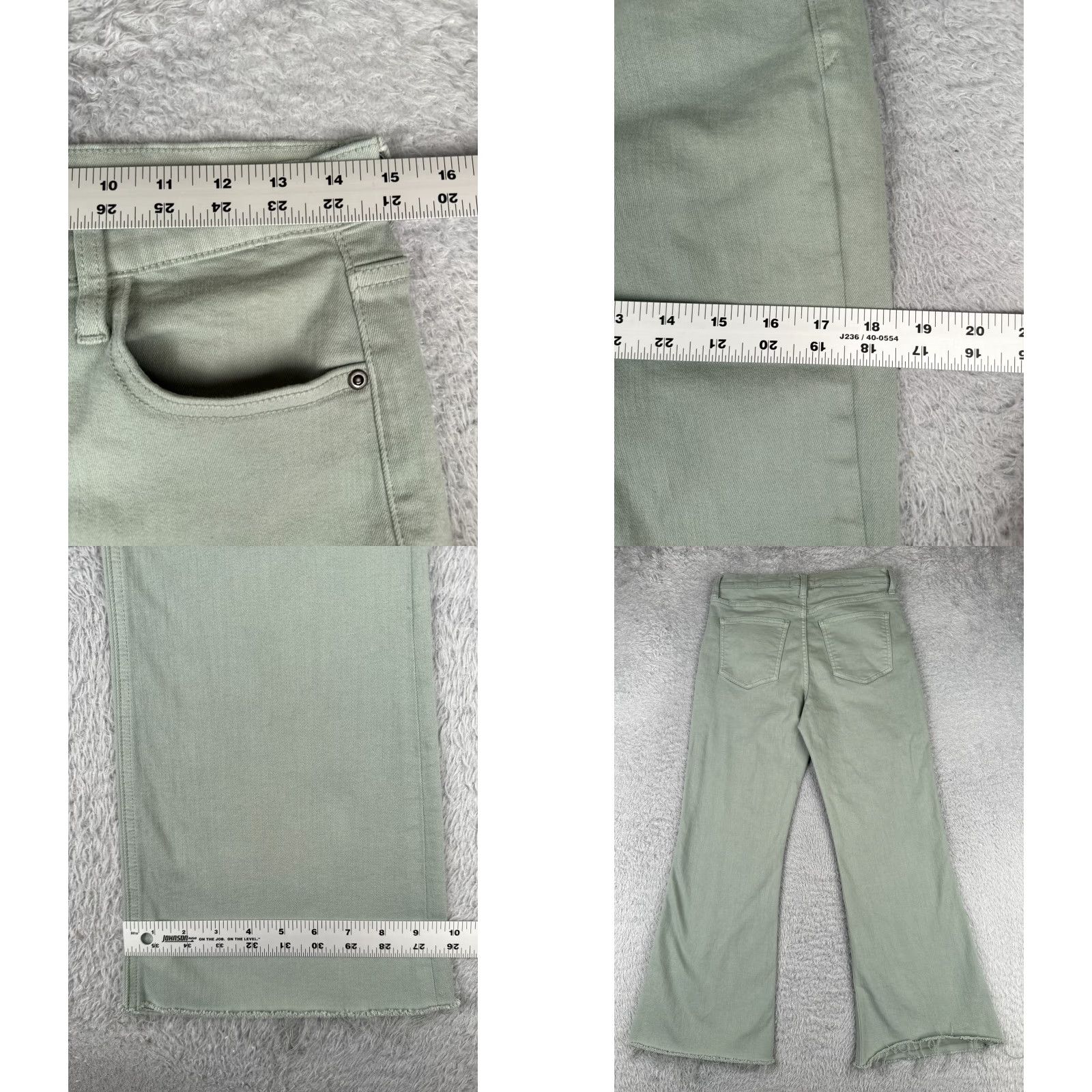 Vintage Harper Heritage Jeans Womens 30 Green High Rise Flared Cotton Denim 30x27 Regular Rise Zone 5-Pocket Size 30" / US 8 / IT 44 - 9 Thumbnail