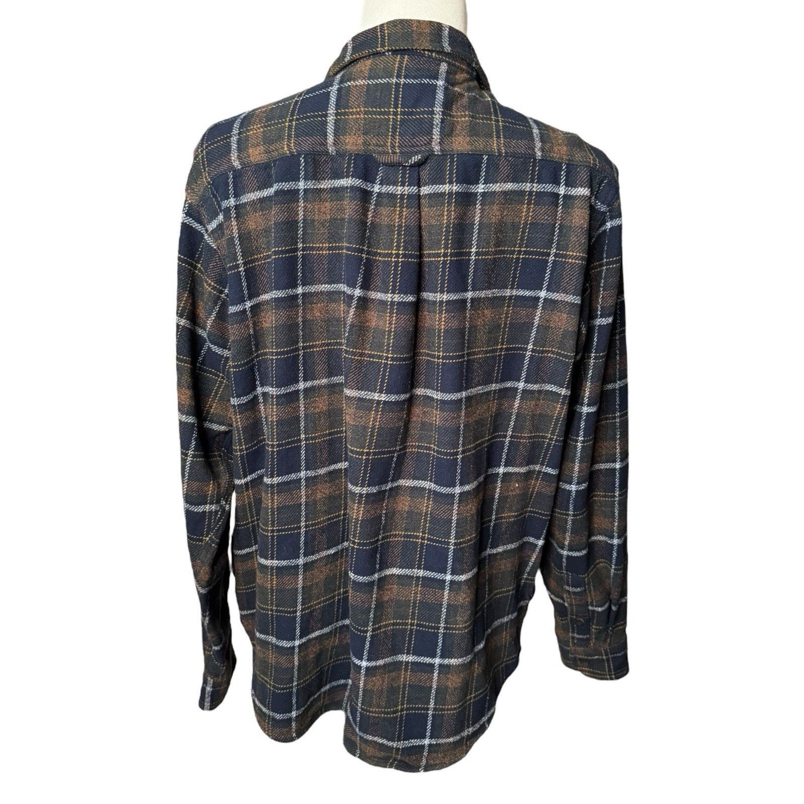 Orvis Orvis Thick Flannel Shirt Jacket Shacket Blue Brown Size US XL / EU 56 / 4 - 6 Thumbnail