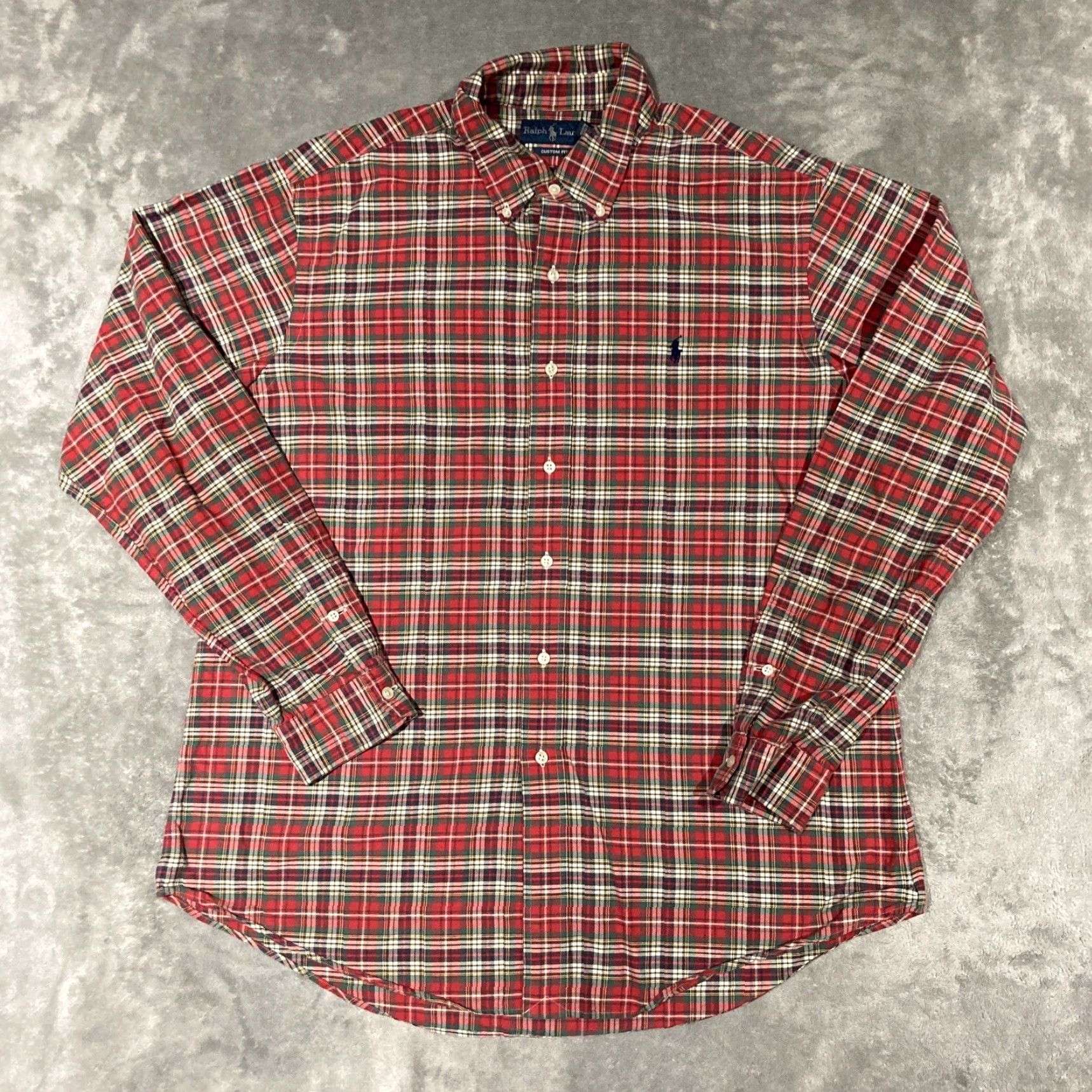 Ralph Lauren Ralph Lauren Custom Fit Shirt Mens XL Long Sleeve Button-Down Embroidered Plaid Size US XL / EU 56 / 4 - 2 Thumbnail