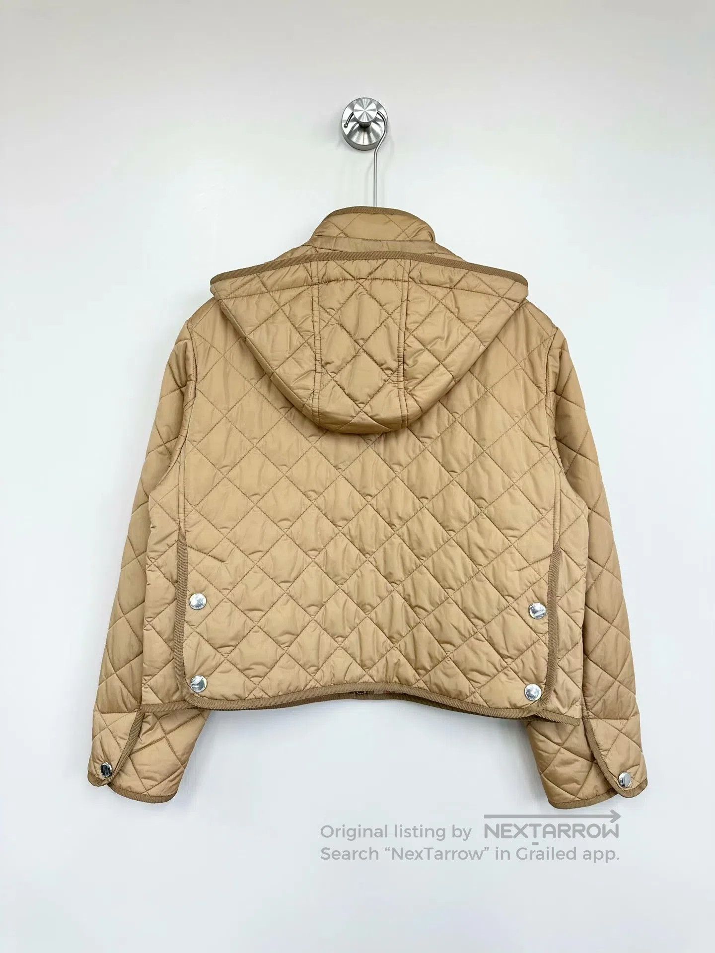 Burberry Burberry Khaki Diamond Quilted Hooded Jacket| Size S / US 4 / IT 40 - 2 Thumbnail