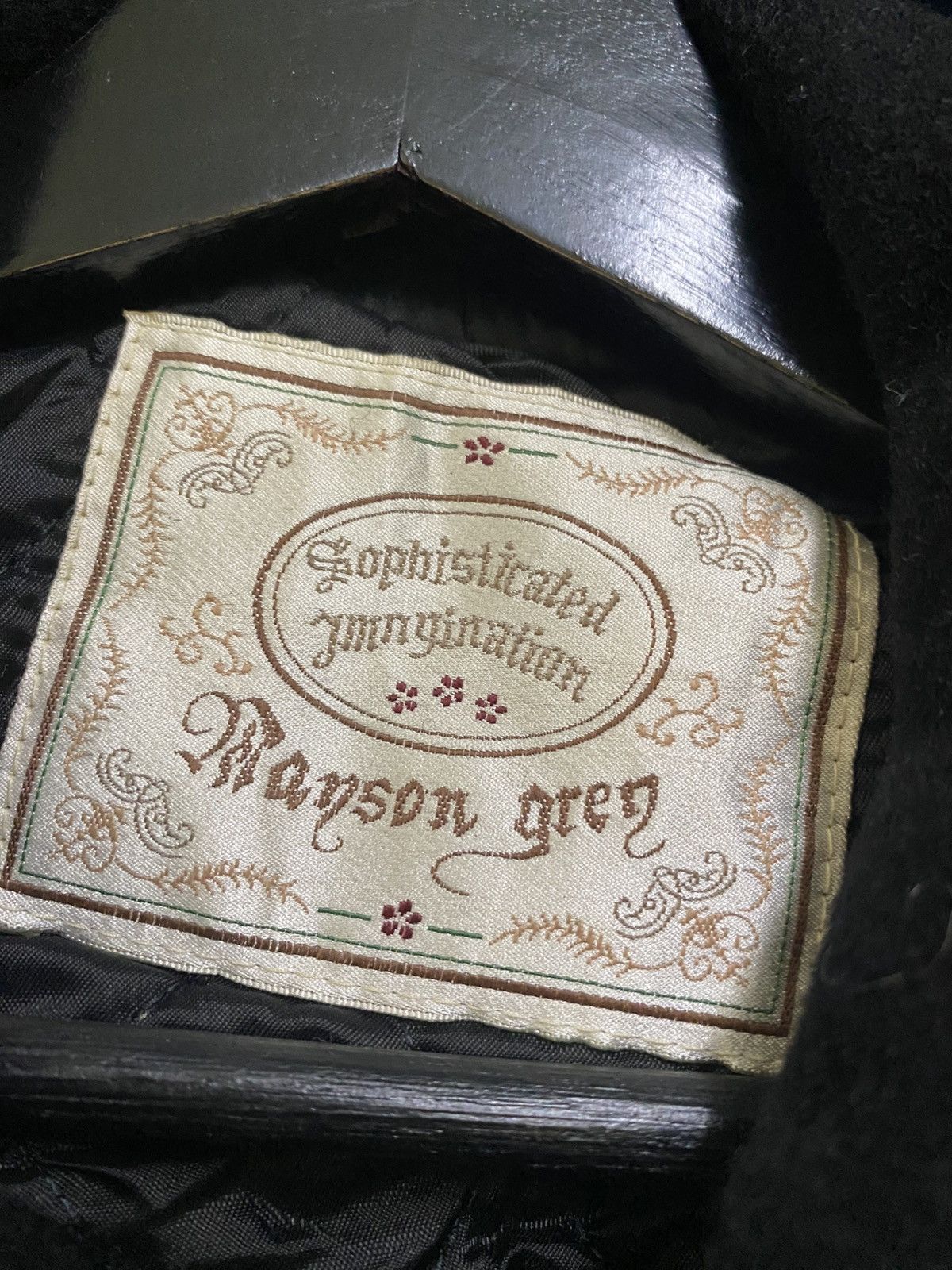 Japanese Brand VINTAGE MAISON GREY IS DESIGN EMBROIDERED LOGO WOOL BOMBER Size US L / EU 52-54 / 3 - 7 Thumbnail