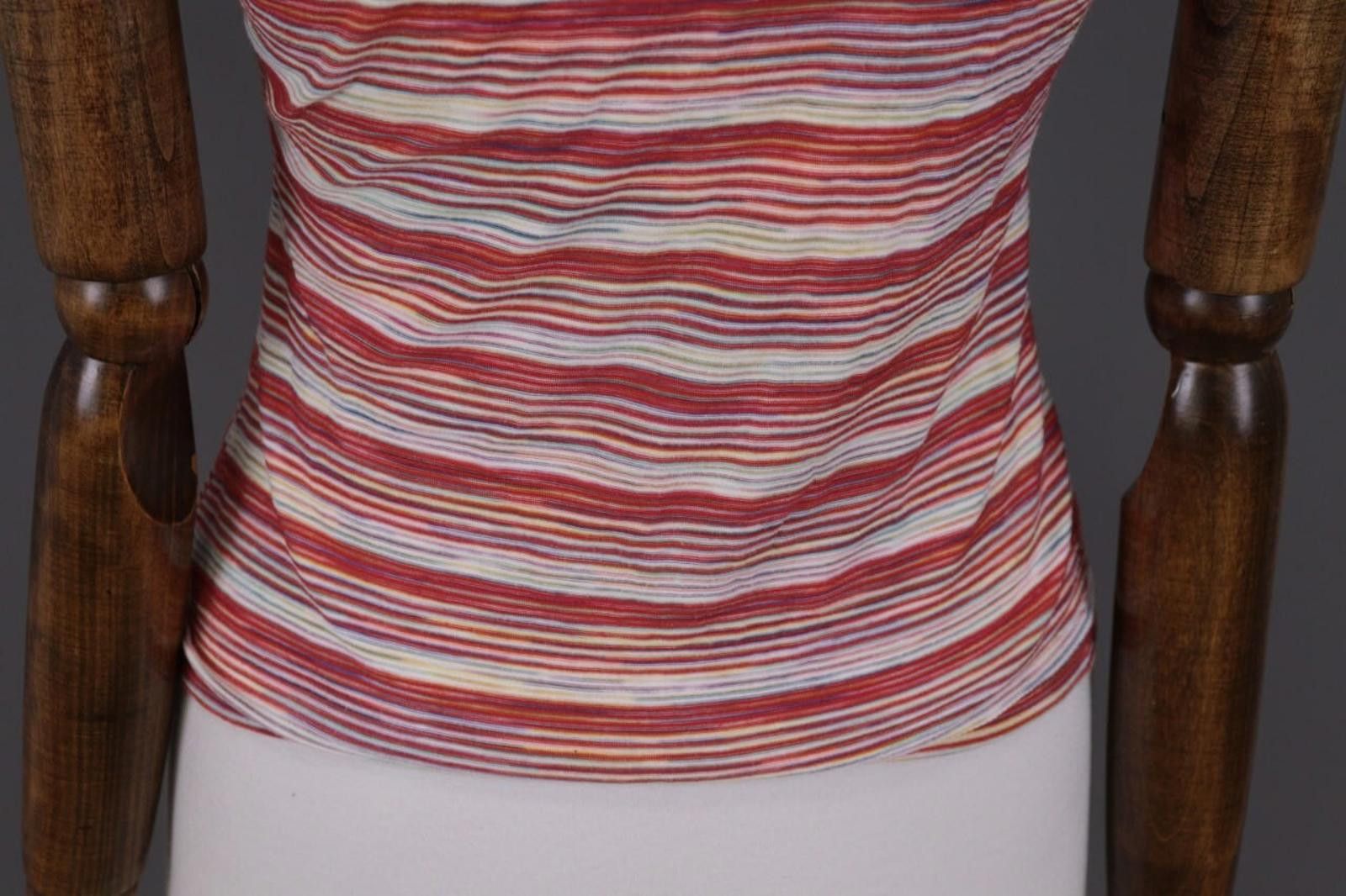 Missoni Missoni Multicolor Striped Short Sleeve Sumeer Top T-Shirt Size M / US 6-8 / IT 42-44 - 11 Thumbnail