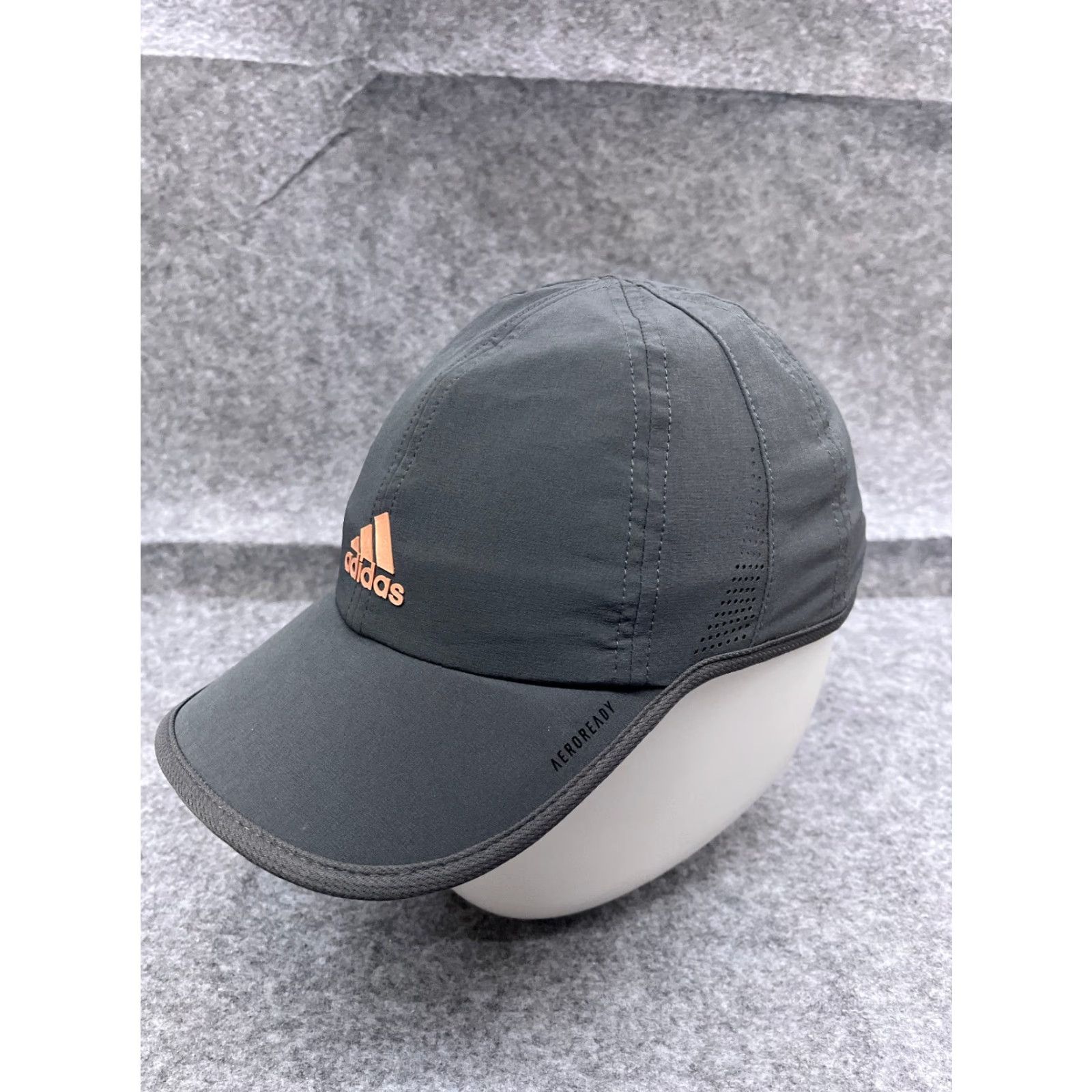 Adidas Adidas Hat Cap Strap Back Adult One Size Gray Polyester Blend Aeroready Run Gym Baseball Cap Unisex Adults Adjustable Lightweight Hat Mens Womens Size ONE SIZE - 4 Thumbnail