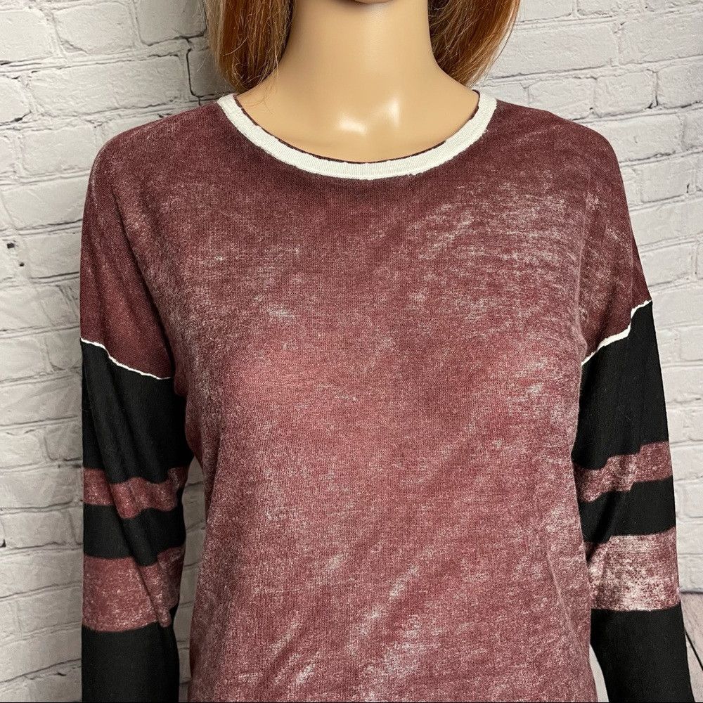 Other NWT New $229 Kokun Brown Bamboo Cashmere Overdyed Striped S Size M / US 6-8 / IT 42-44 - 2 Thumbnail