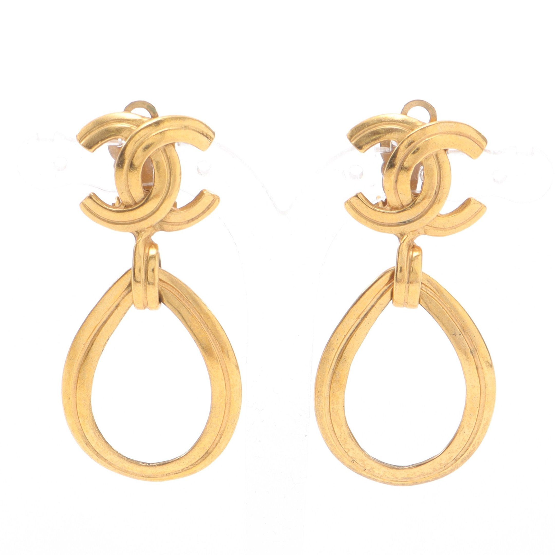 Chanel Chanel Coco Mark Earrings Gp Gold 96P Size ONE SIZE - 1 Thumbnail