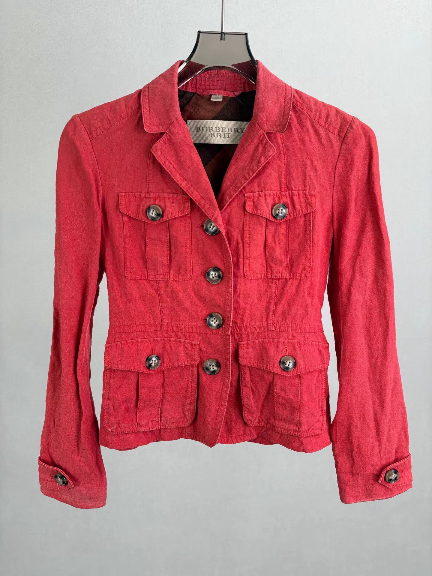 Burberry BURBERRY Red Jacket Size S / US 4 / IT 40 - 1 Thumbnail