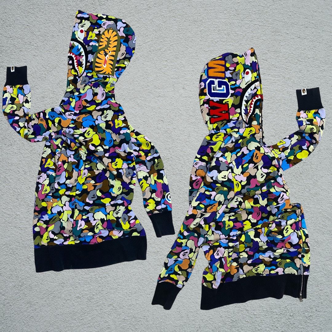 Bape BAPE MULTI CAMO FULL-ZIP SHARK JACKET Size XS / US 0-2 / IT 36-38 - 5 Thumbnail