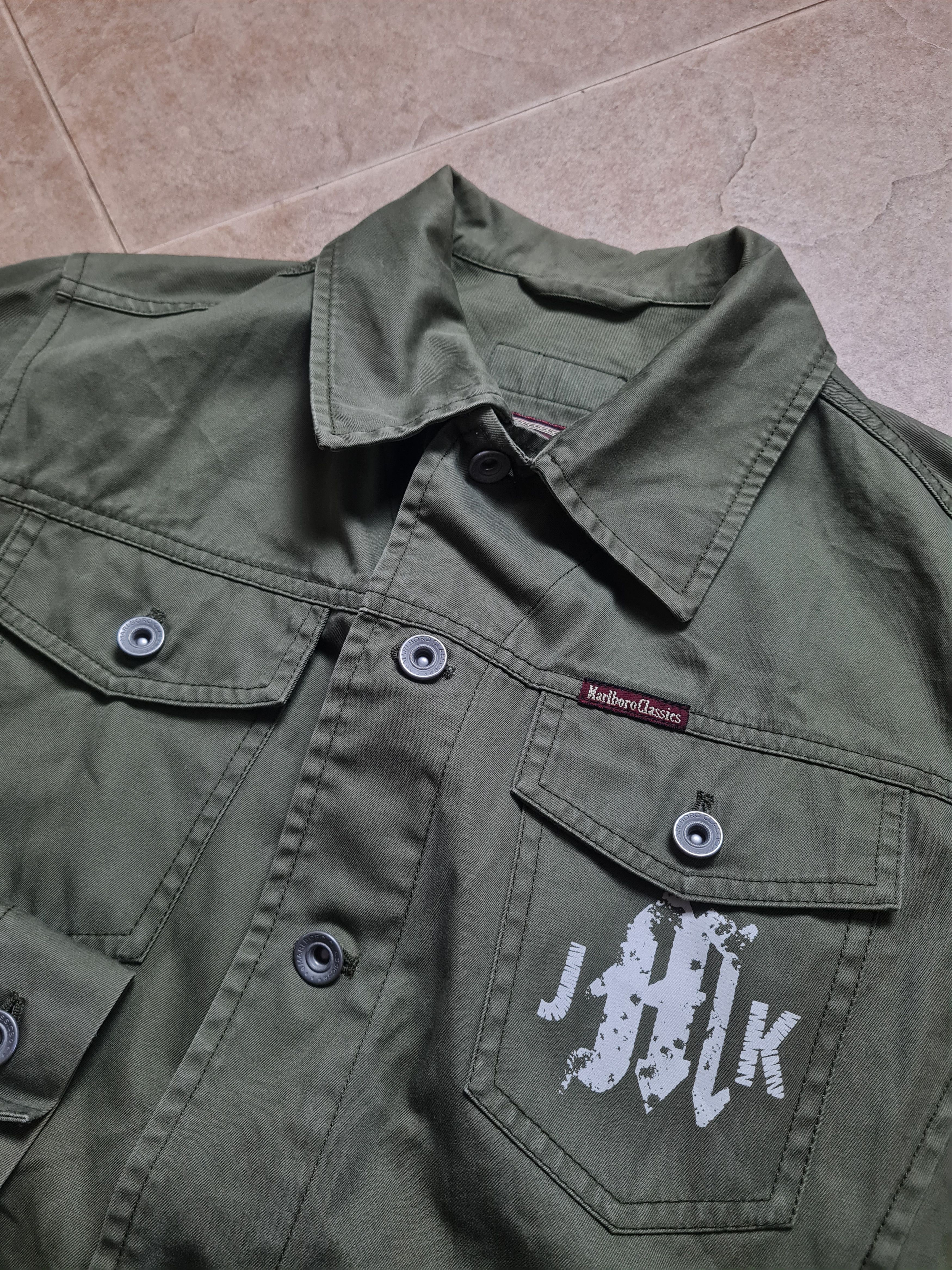 Marlboro Vintage rare military jacket Denim 90s Marlboro ARMY USA Size US S / EU 44-46 / 1 - 13 Thumbnail