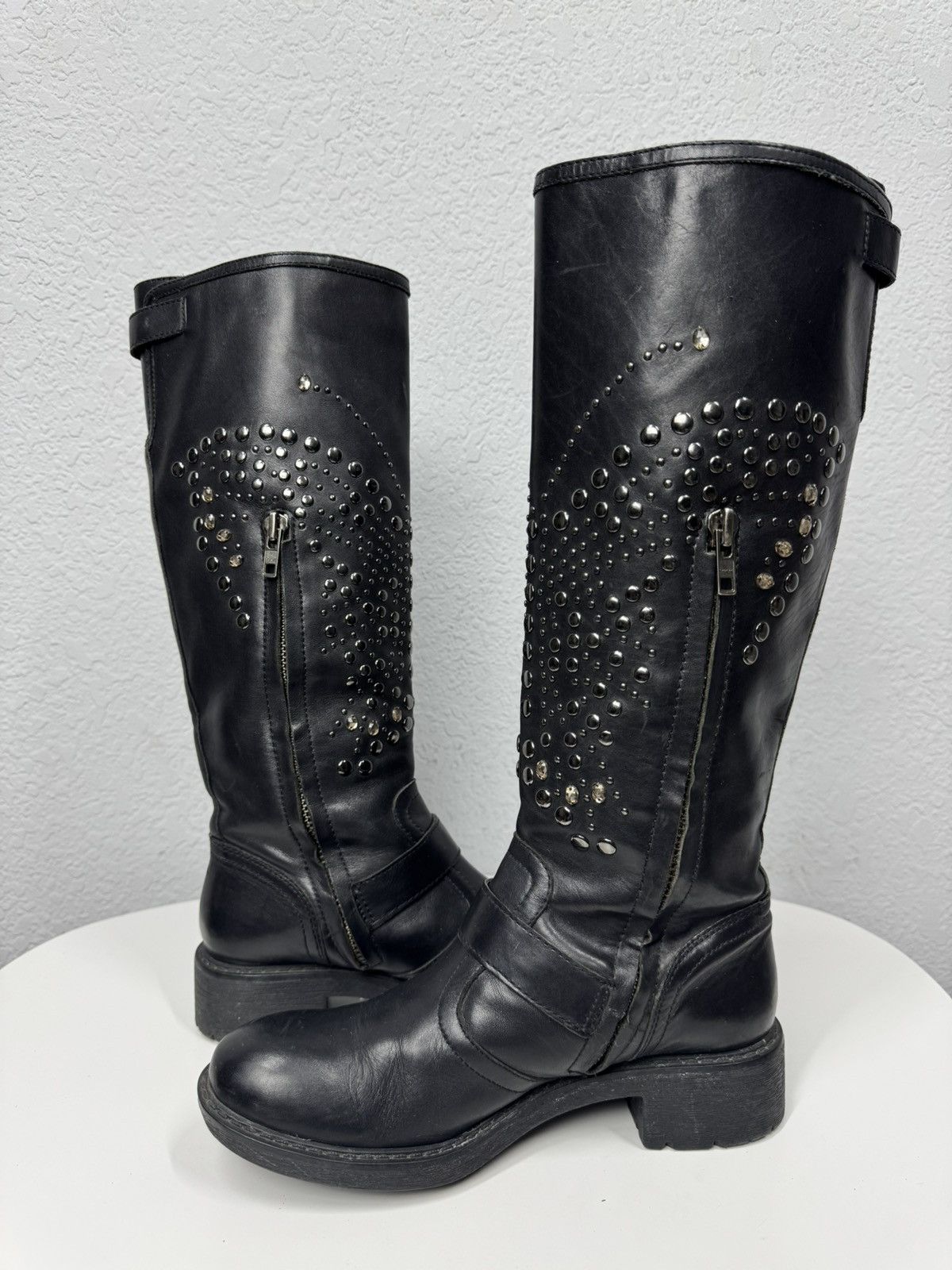ASH Vintage Leather High Heel Boots Avantgarde Gothic Y2K Guidi Size US 6 / IT 36 - 10 Thumbnail