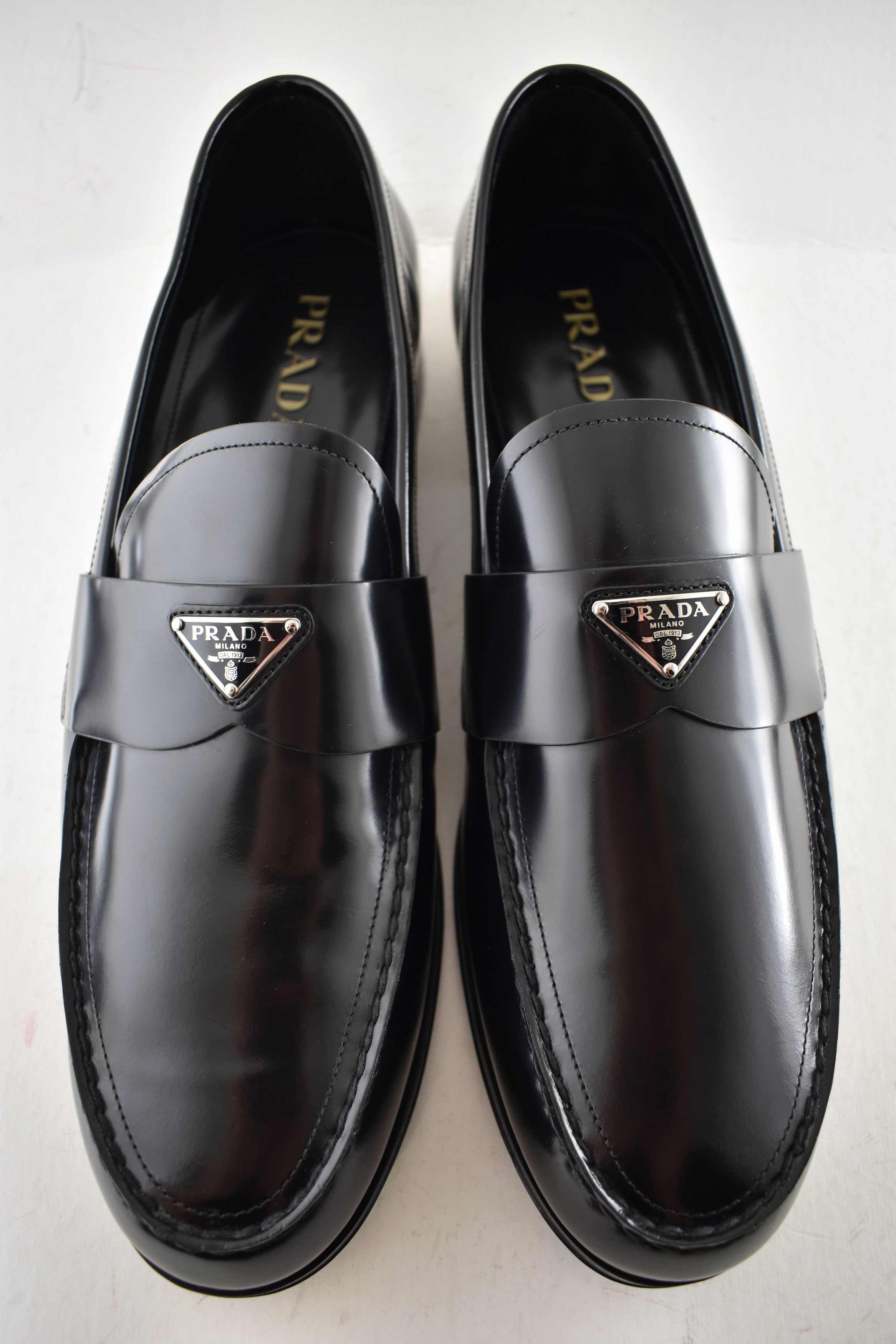 Prada Prada Leather Logo Classic Loafer Slip On Flat UK 12 US 13 Size US 13 / EU 46 - 10 Thumbnail