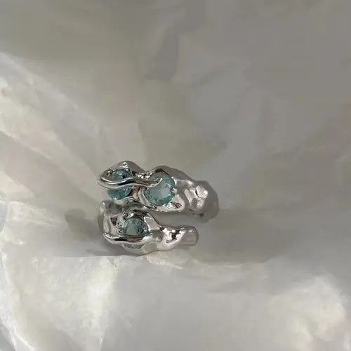 Other Electro Ring Crystal Stone Silver Abstract Star Pop Fantasy Size ONE SIZE - 4 Thumbnail