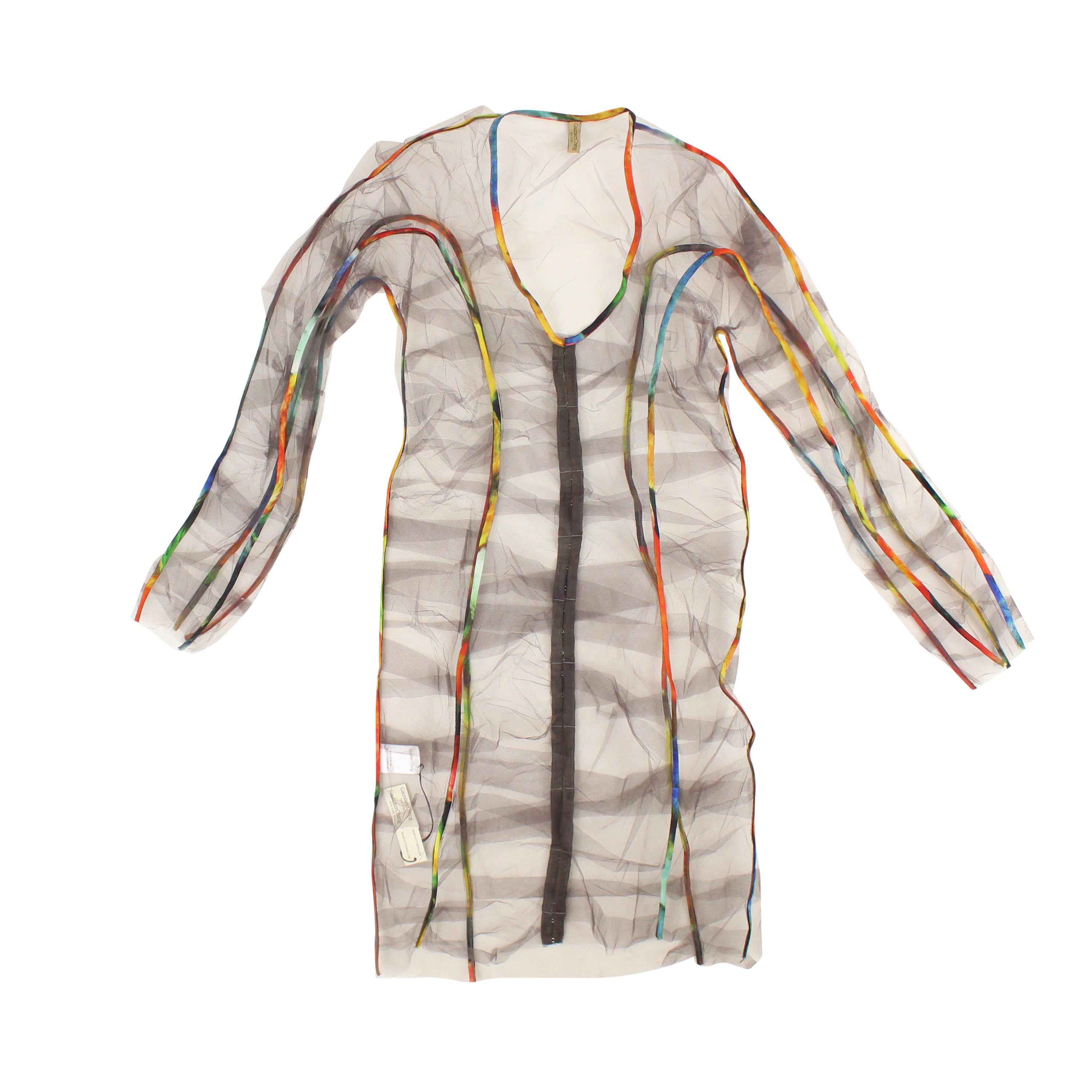 image of Gauntlett Cheng Grey Poppy You Win You Lose Mesh Dress Size Xs, Women's