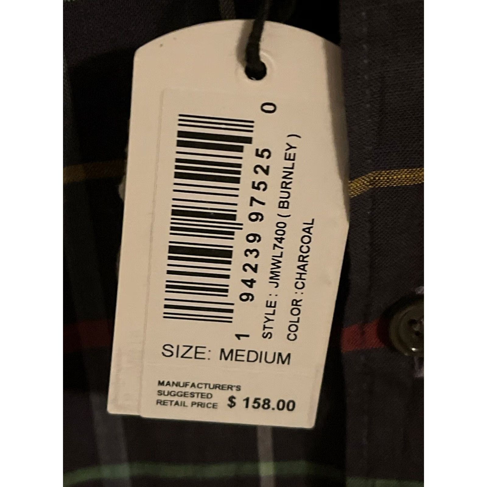 johnnie-O Johnnie-O Featherweight Burnley Charcoal L/S Button Up Shirt M Mens Gray Plaid Size US M / EU 48-50 / 2 - 2 Thumbnail