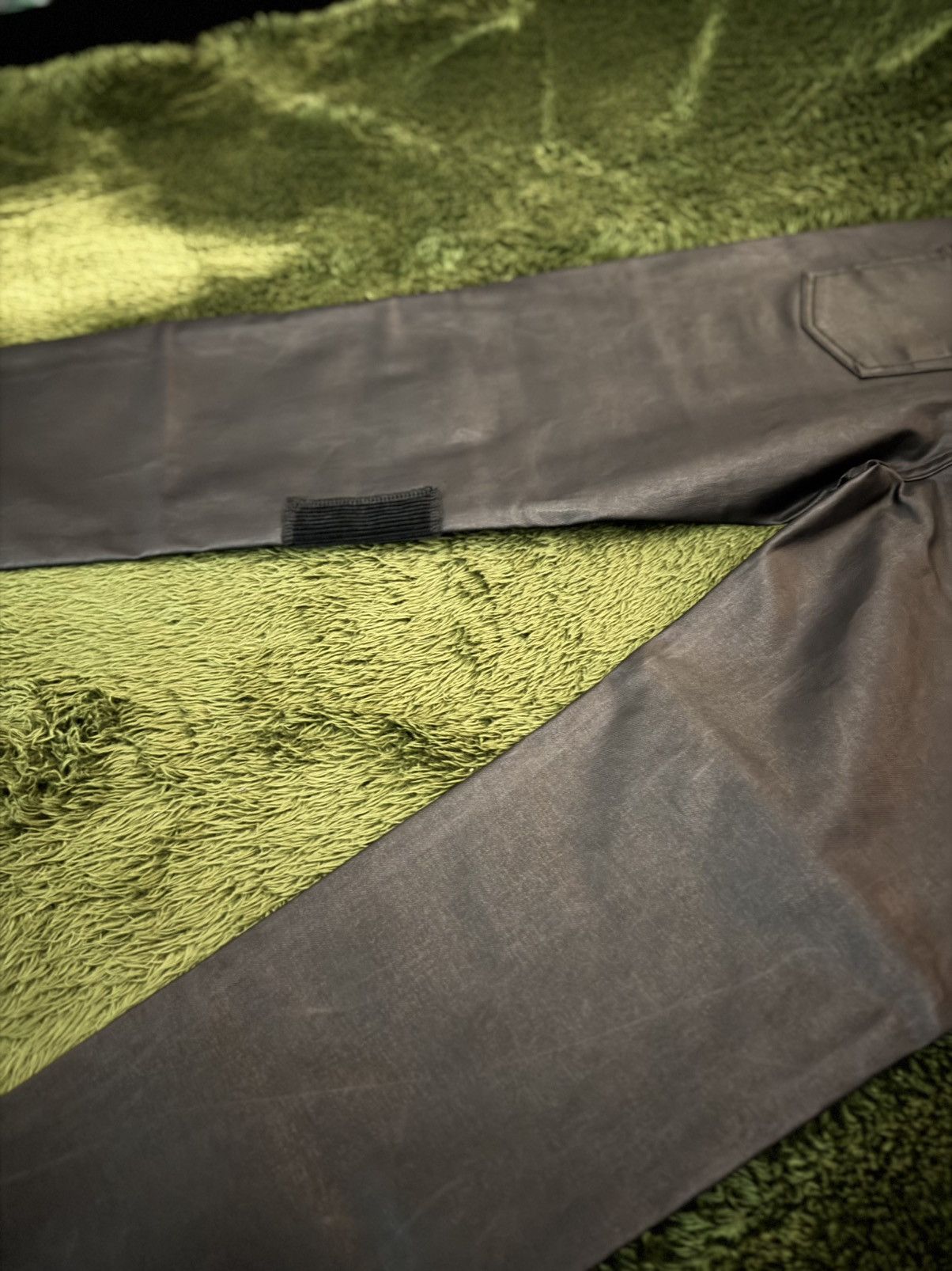 Japanese Brand [3] Dying Breed X AgingCCC Peak Logo Coated Jeans Black Size US 32 / EU 48 - 11 Thumbnail