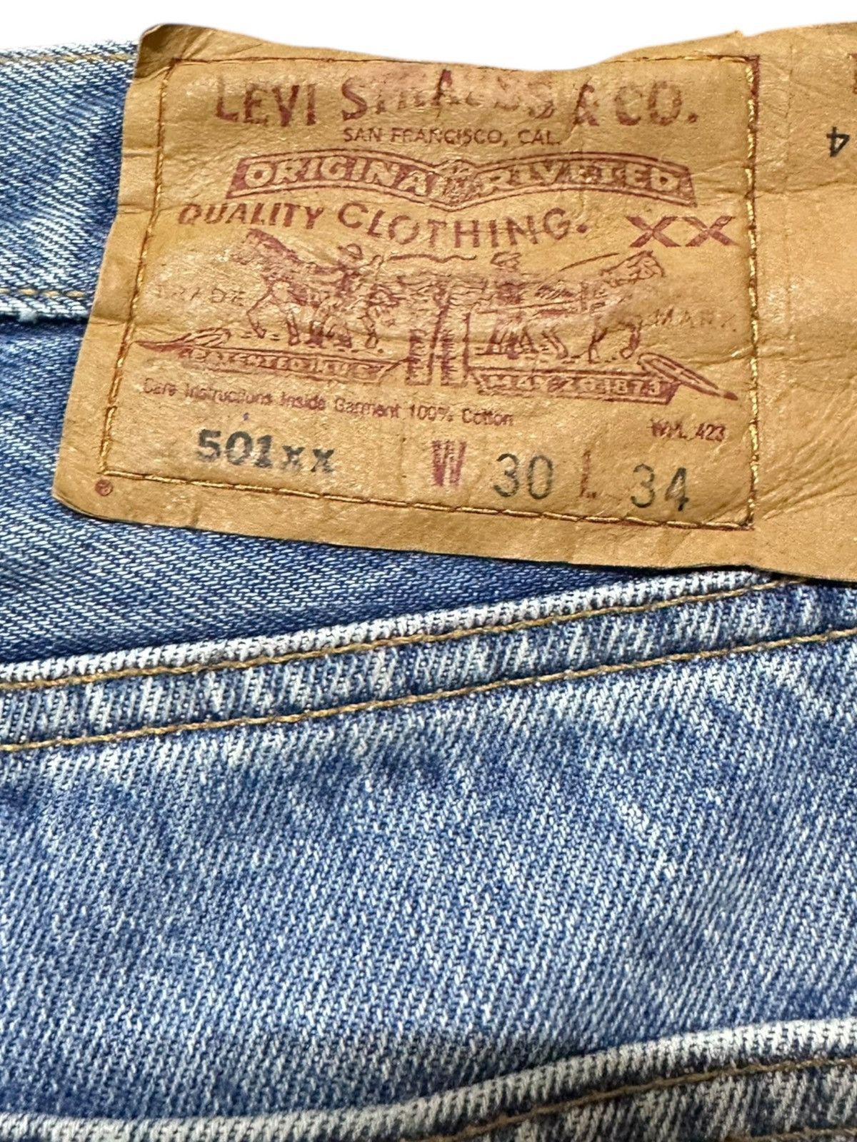 Levi's Vintage Levi’s 501 Sashiko Boro Denim Size US 29 - 7 Thumbnail