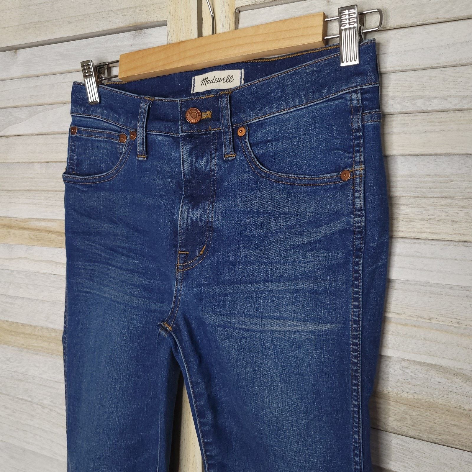 Madewell Madewell 9" High Rise Skinny Blue Jeans Size 26T 26 TALL Size 28" / US 6 / IT 42 - 3 Thumbnail