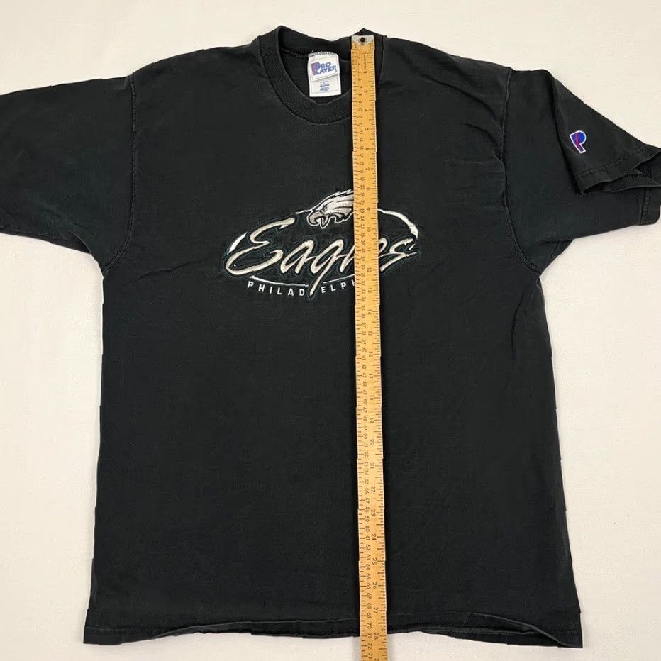 Pro Player VINTAGE Philadelphia Eagles Shirt Mens Large Black 90s Pro Player Embroidered Logo Short Sleeve Crew Neck Size US L / EU 52-54 / 3 - 4 Thumbnail