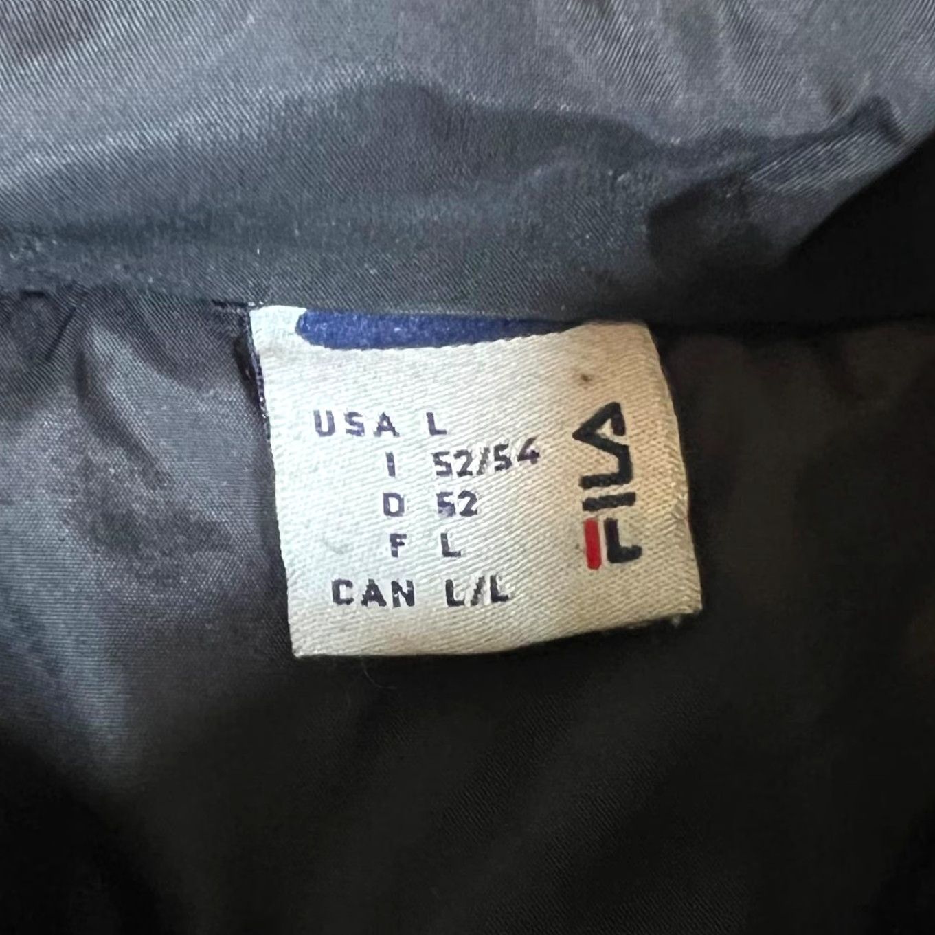 Fila VINTAGE FILA Embroidered Mini Logo Padded Puffer Zip Jacket Mens Large Black/Blue Jacket Size US L / EU 52-54 / 3 - 4 Thumbnail
