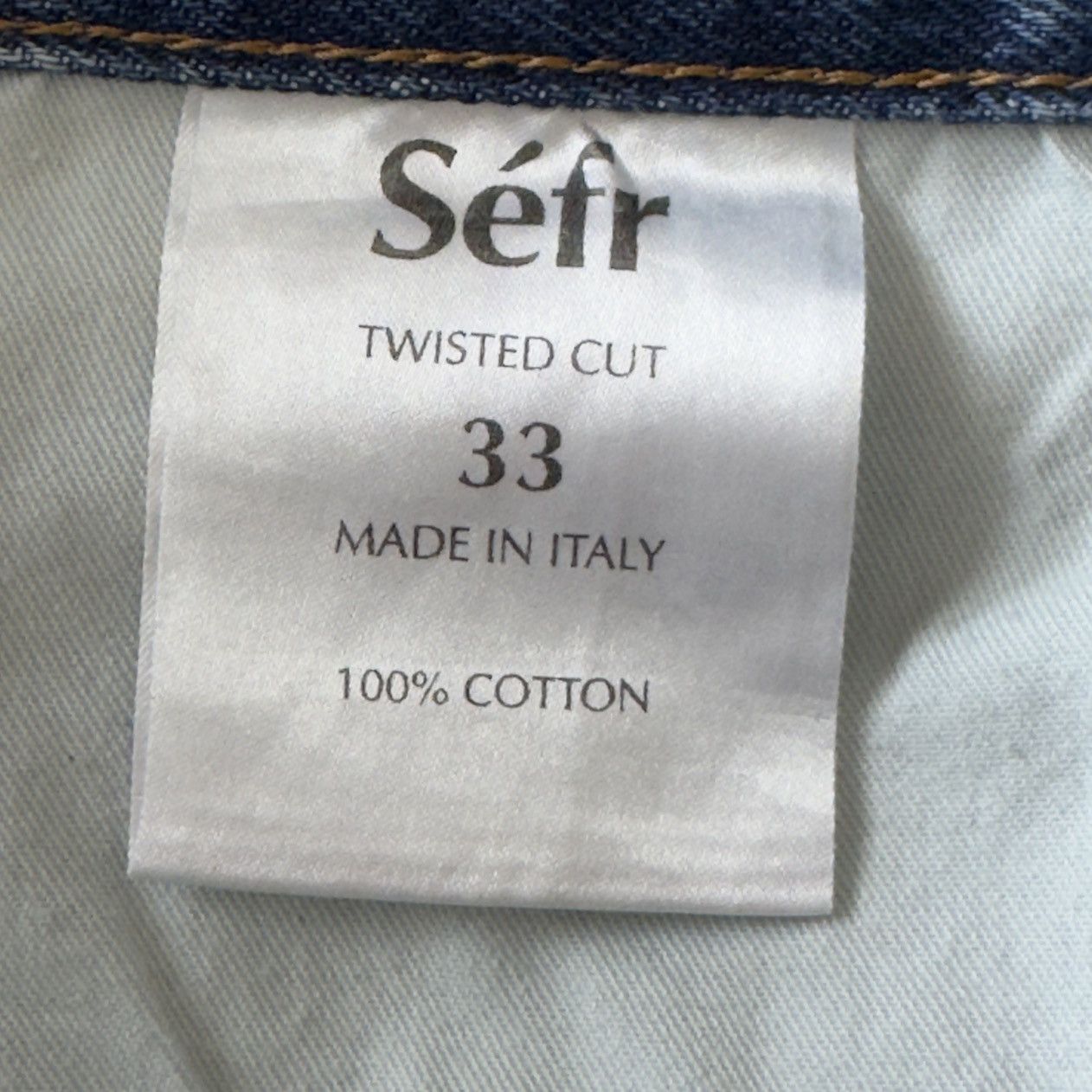Sefr Blue Twisted Jeans Size US 33 - 7 Thumbnail
