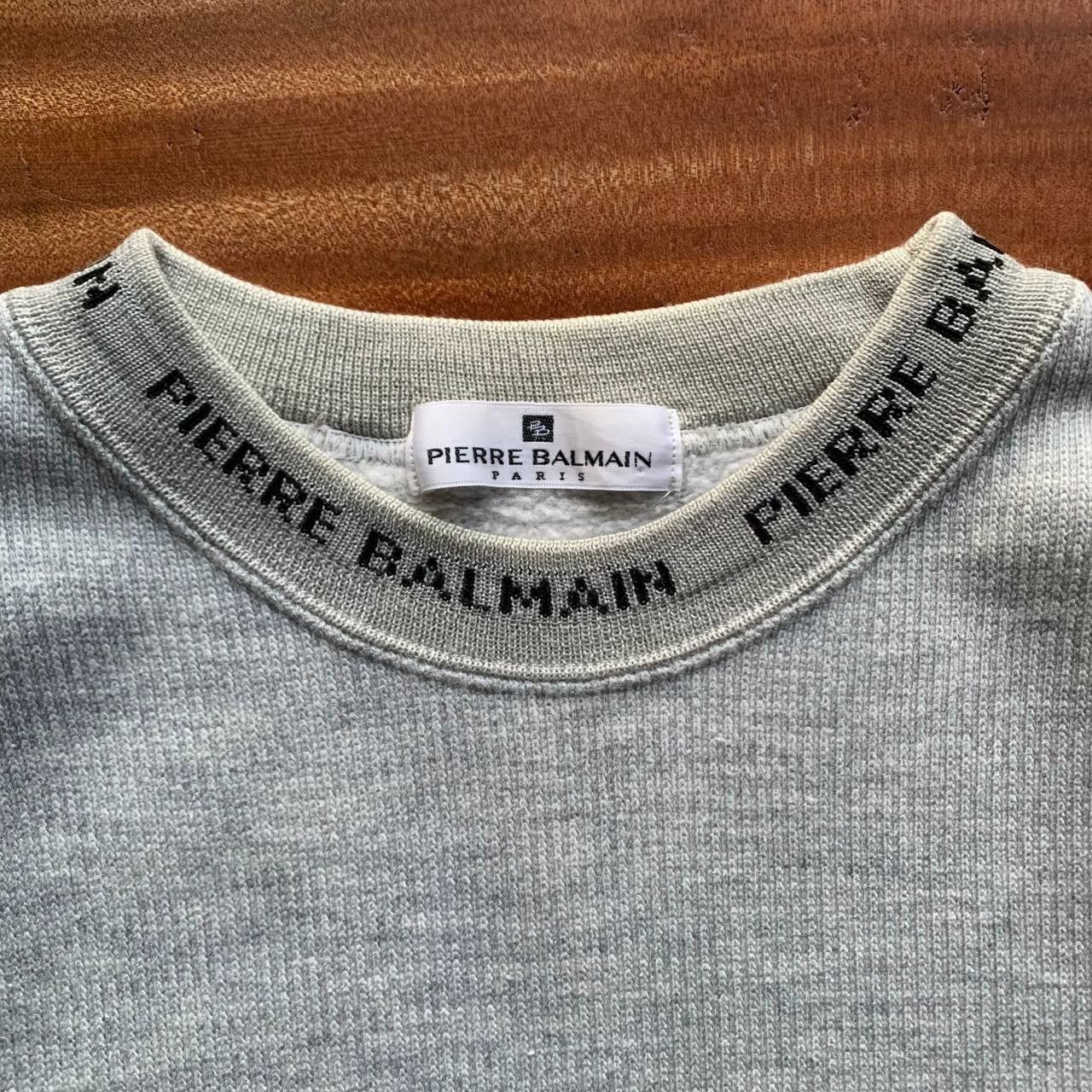 Pierre Balmain Vintage Pierre Balmain Crewneck Light Grey Sweatshirt Size US M / EU 48-50 / 2 - 4 Thumbnail
