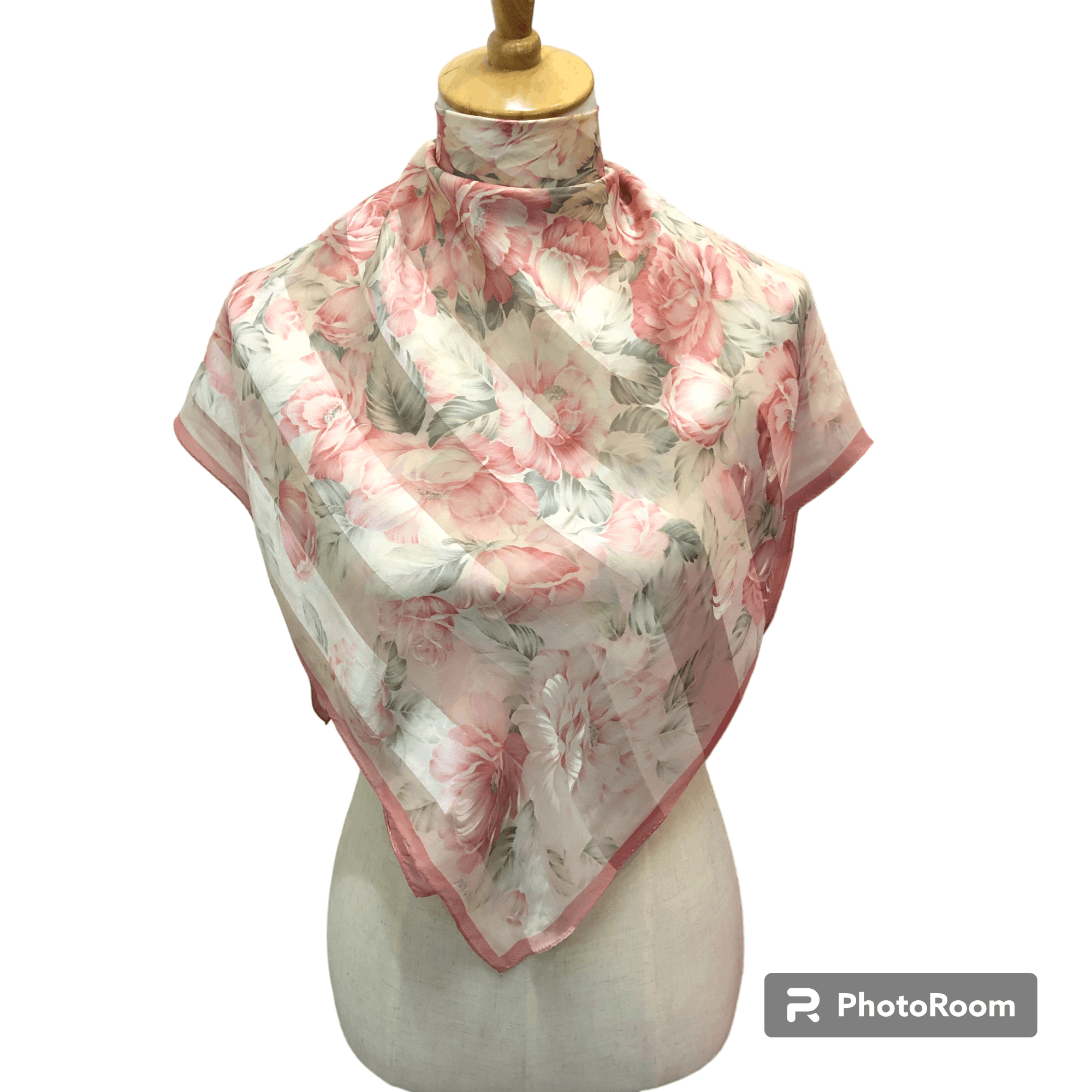 Japanese Brand Vintage Jun Ashida Floral Silk Scarf M1334 Size ONE SIZE - 1 Thumbnail