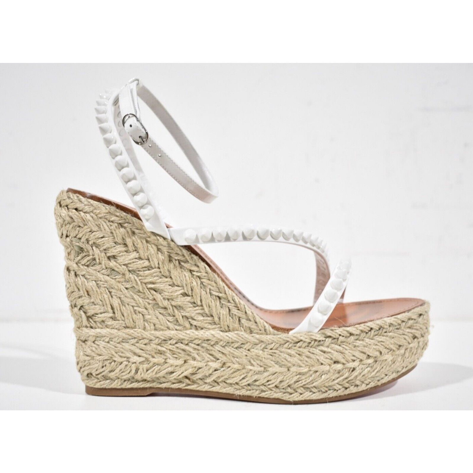 Christian Louboutin Mafaldina Zeppa 120 White Platform Wedge Sandal Heel Pump 40 Size US 10 / IT 40 - 2 Thumbnail