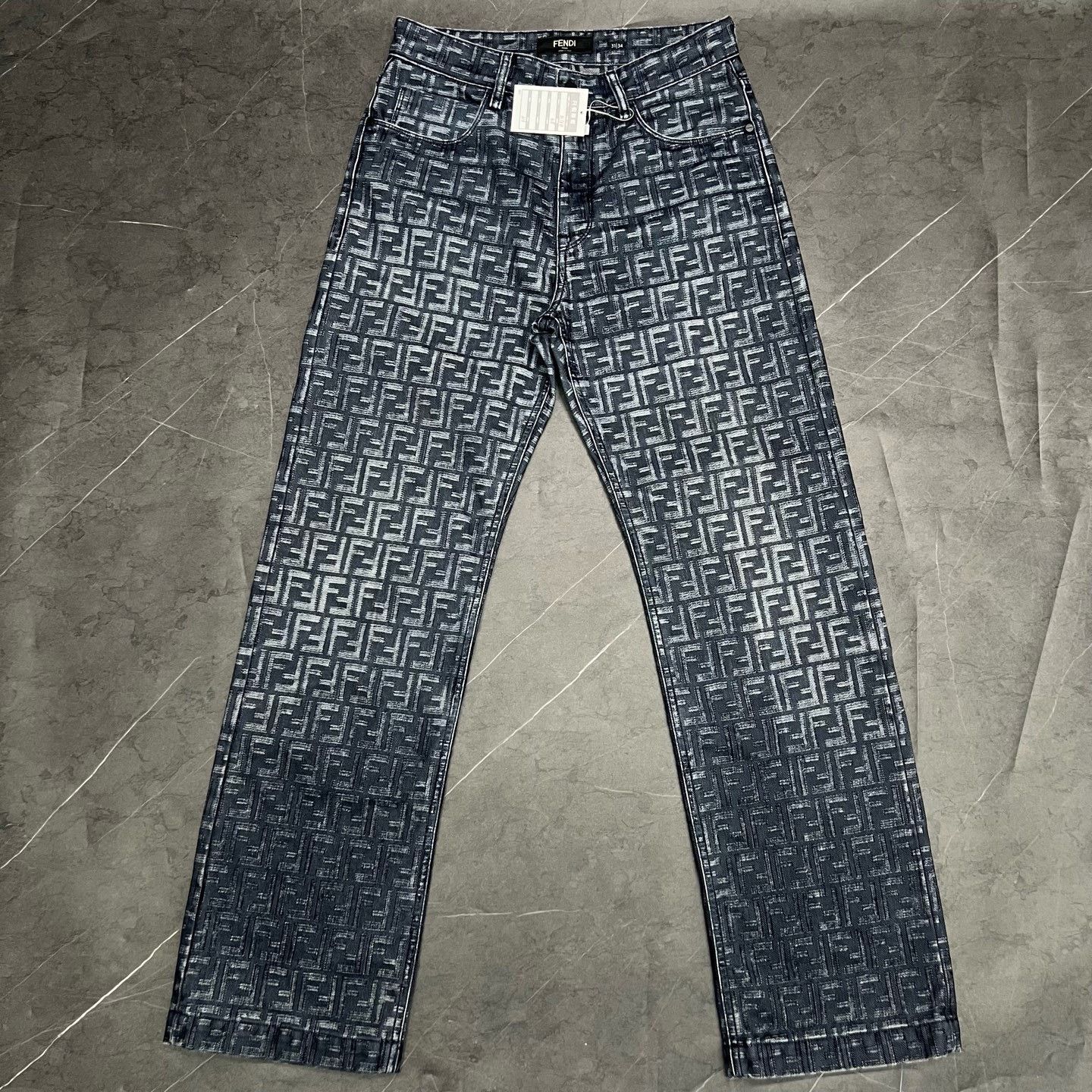 Fendi FENDI Baguette Logo Printed Jeans Size US 31 - 1 Thumbnail