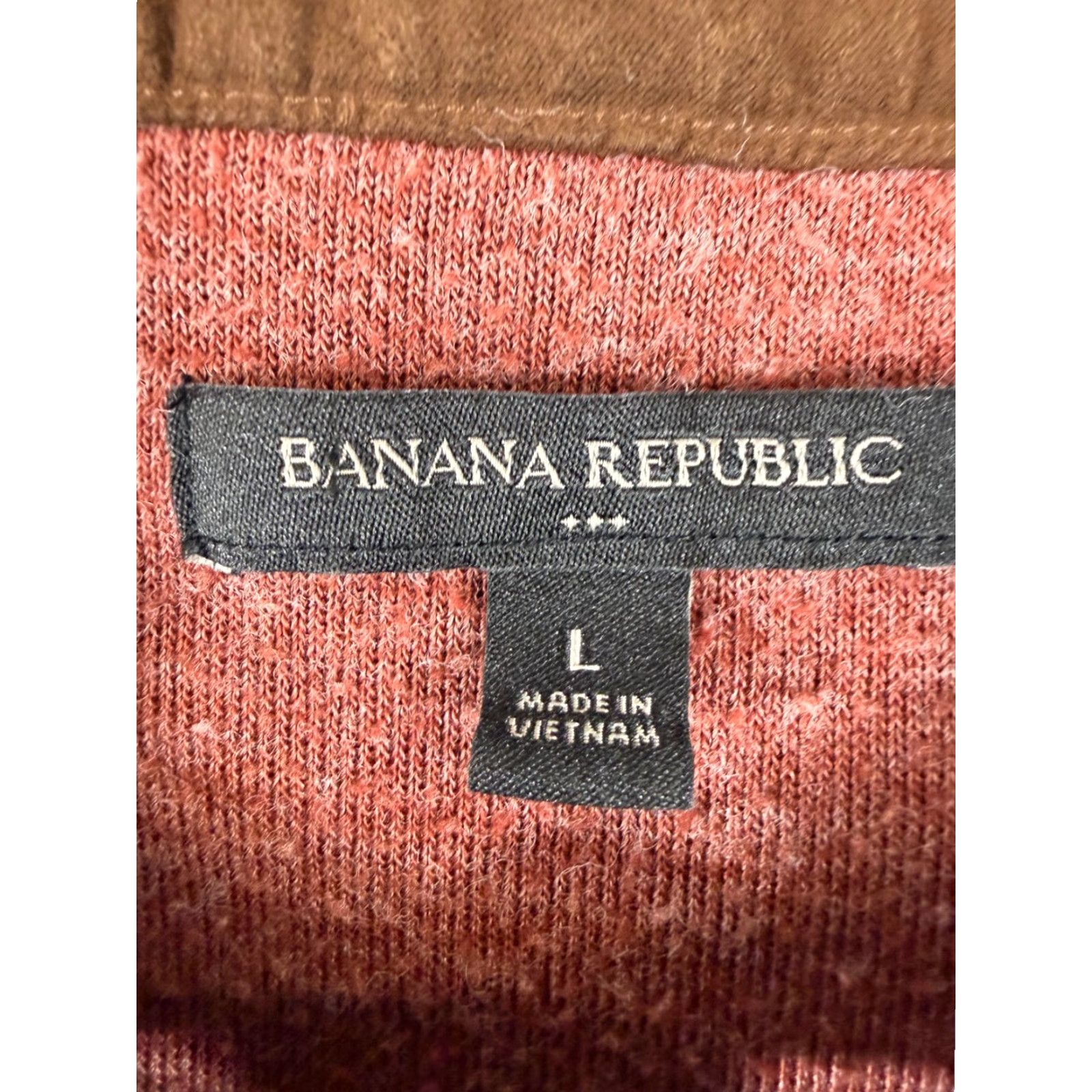 Banana Republic Banana Republic Henley Sweater Mens L Heather Red Knit Long Sleeve Pullover Size US L / EU 52-54 / 3 - 5 Thumbnail