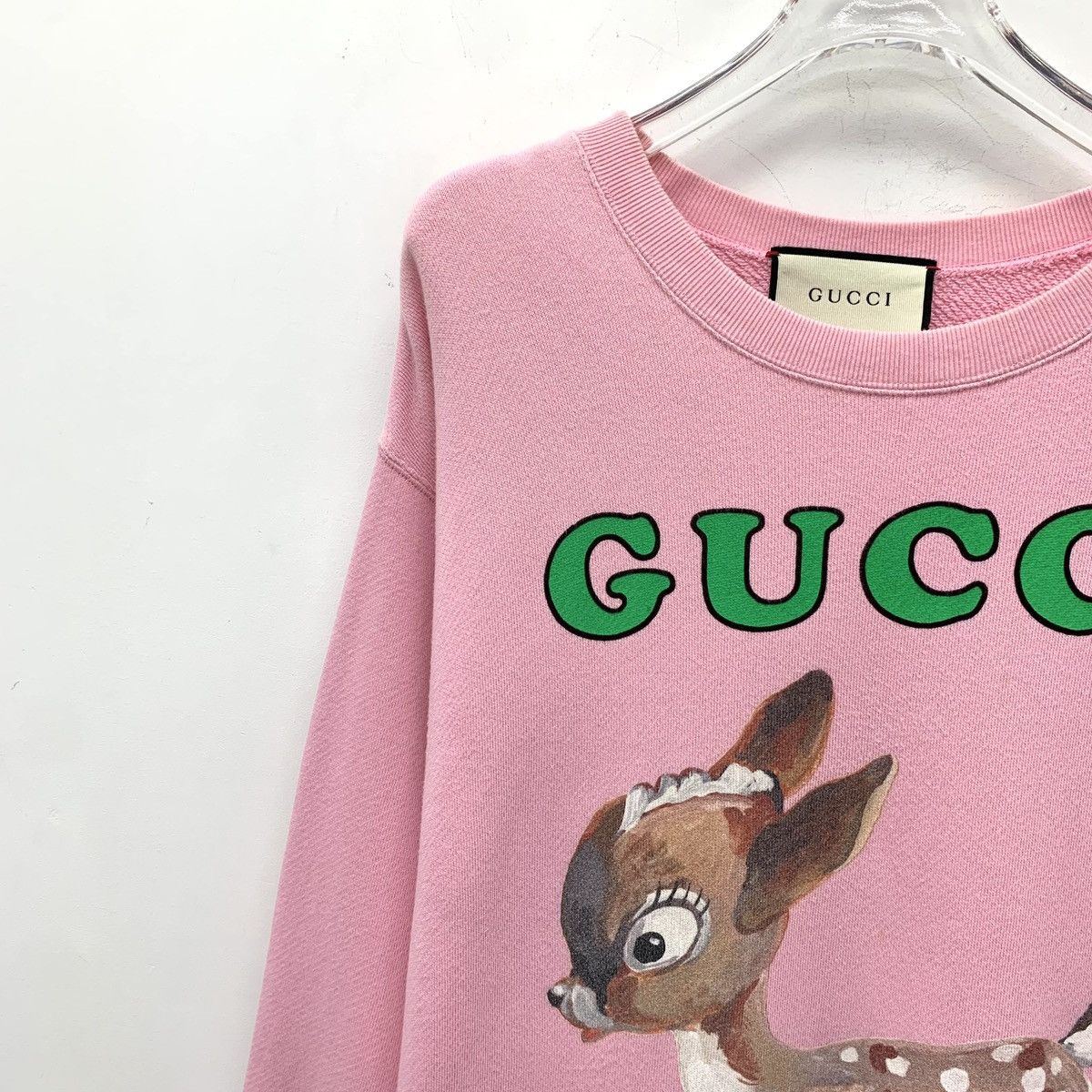Gucci Gucci Pink Deer Printed Long Sleeve Sweatshirt K26WX Size S / US 4 / IT 40 - 3 Thumbnail