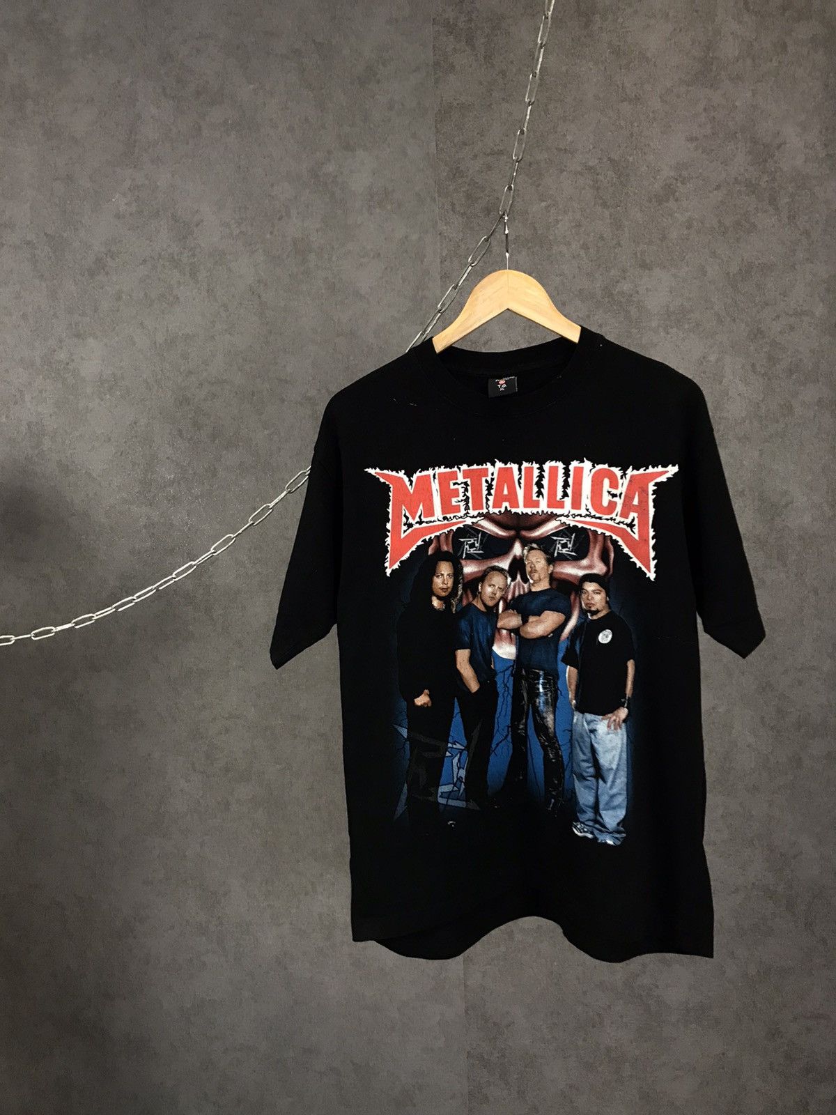 Band Tees Metallica vintage rock band skull overprinted tee Size US L / EU 52-54 / 3 - 1 Thumbnail