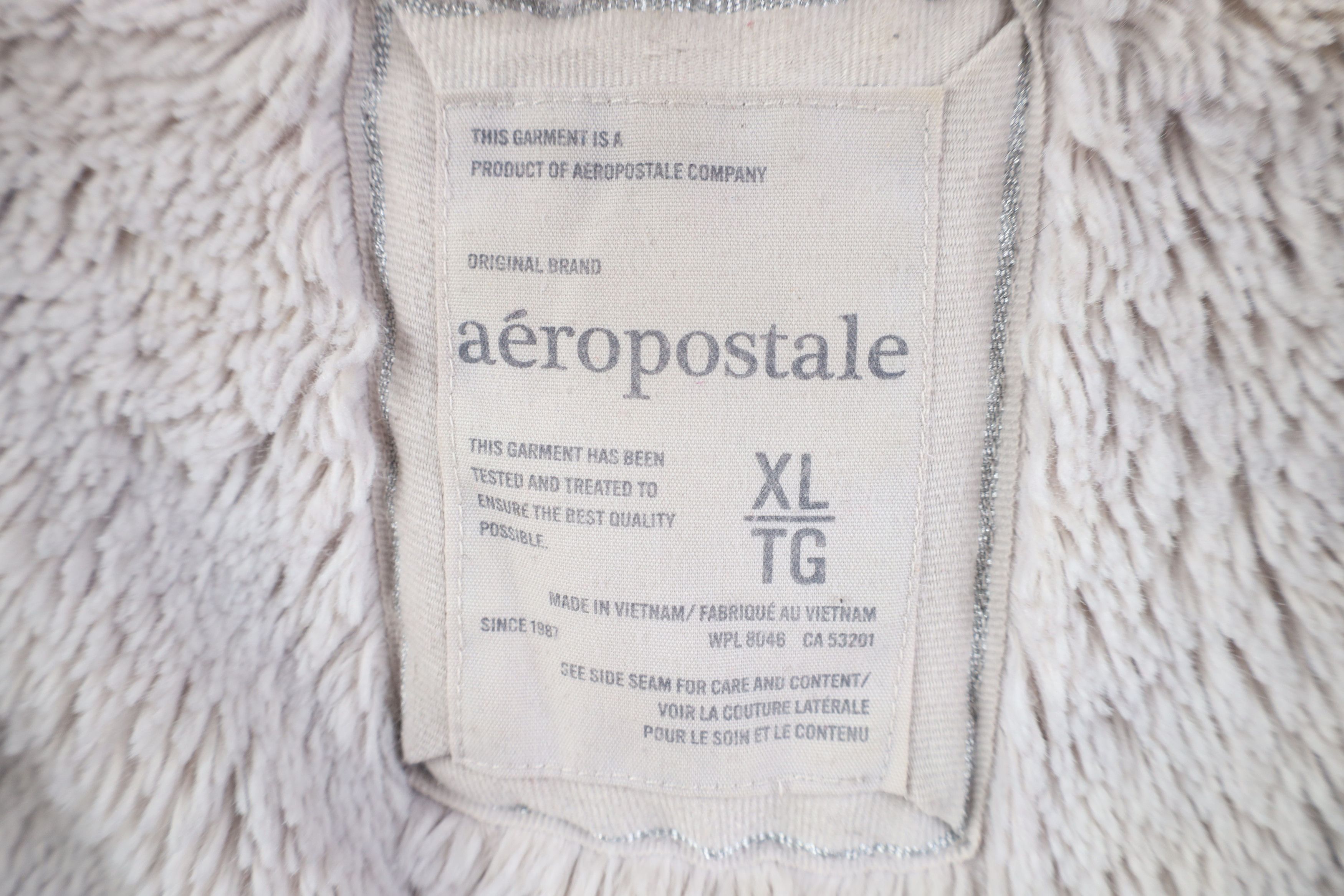 Aeropostale Vintage Y2K Aeropostale Fur Fleece Lined Babydoll Zip Hoodie Size XL / US 12-14 / IT 48-50 - 12 Thumbnail