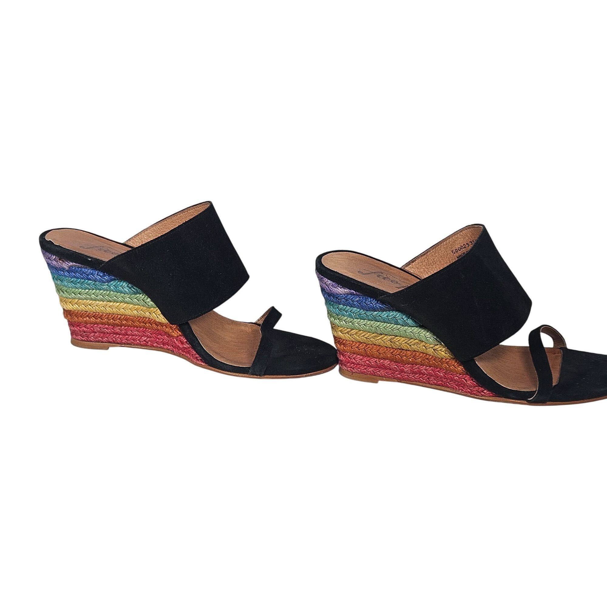 Free People Free People Black Women Espadrille Sandal 7.5 Rainbow Boho F Size US 7.5 / IT 37.5 - 7 Thumbnail