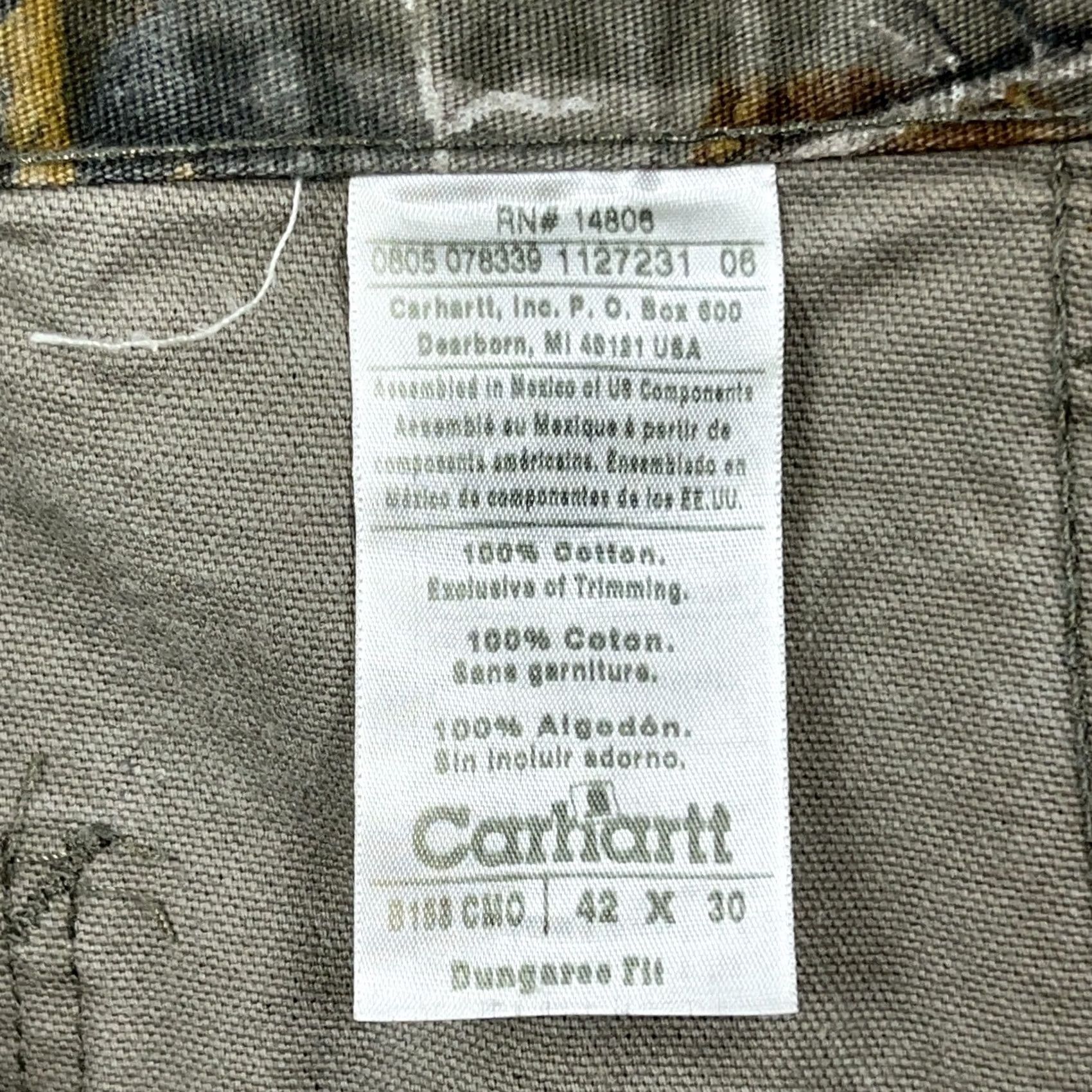 Carhartt Vintage Carhartt Camouflage Jeans Men 40x30 Cart Carhartt Jeans Camouflage 5-Pocket Regular Belt Loops Brown Denim Size US 40 / EU 56 - 4 Thumbnail
