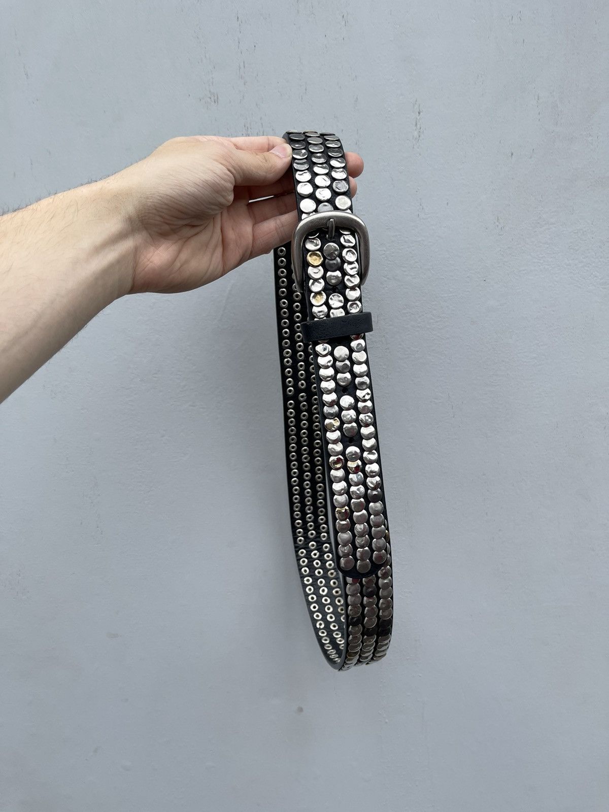 Japanese Brand Y2k Fish Scale Rhinestones Punk Grunge BB Simon Style Belt Size ONE SIZE - 9 Thumbnail