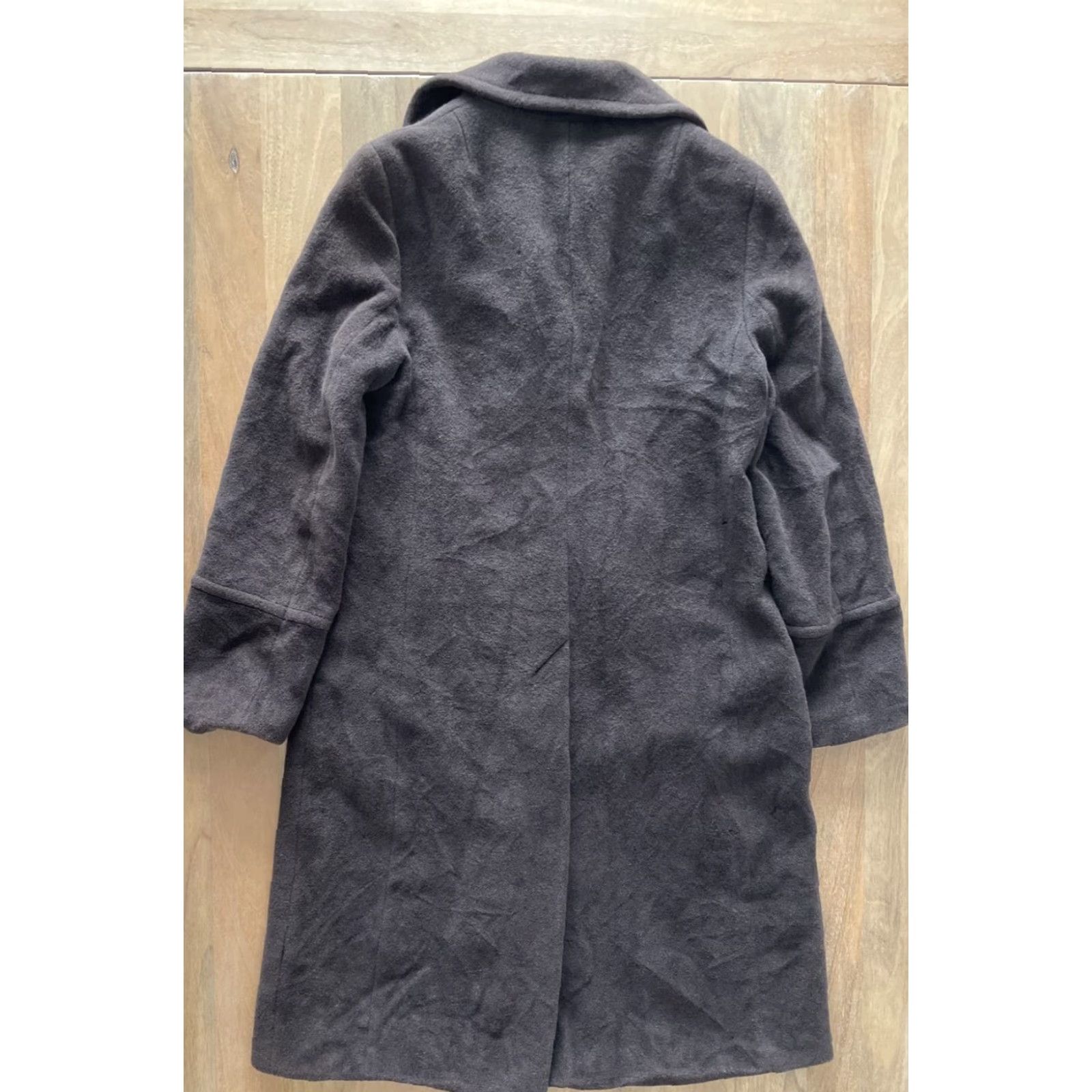 Vintage Akris Punto Angora Wool Blend Trench Coat Womens 10 Brown Tweed Jacket - flaws - Bohemian City Classic Designer London Paris Luxury Career Size L / US 10 / IT 46 - 2 Thumbnail