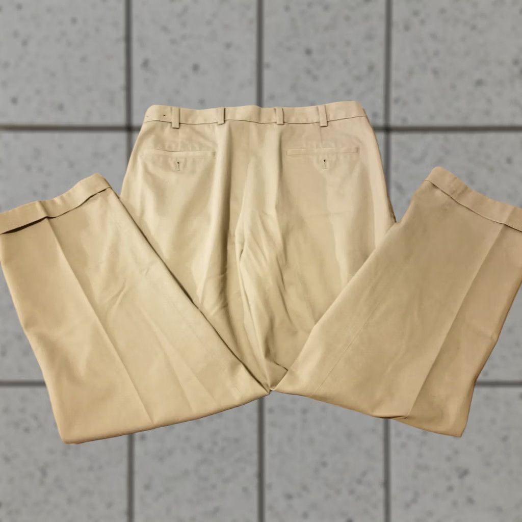 Brooks Brothers Brooks Brothers Pants Khaki Cotton Dress Pants Chino Trouser Beige Mens 35x30 Size US 35 - 1 Thumbnail