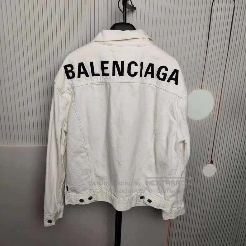 Balenciaga Balenciaga Denim Jacket Size 36 White Size XS / US 0-2 / IT 36-38 - 2 Thumbnail