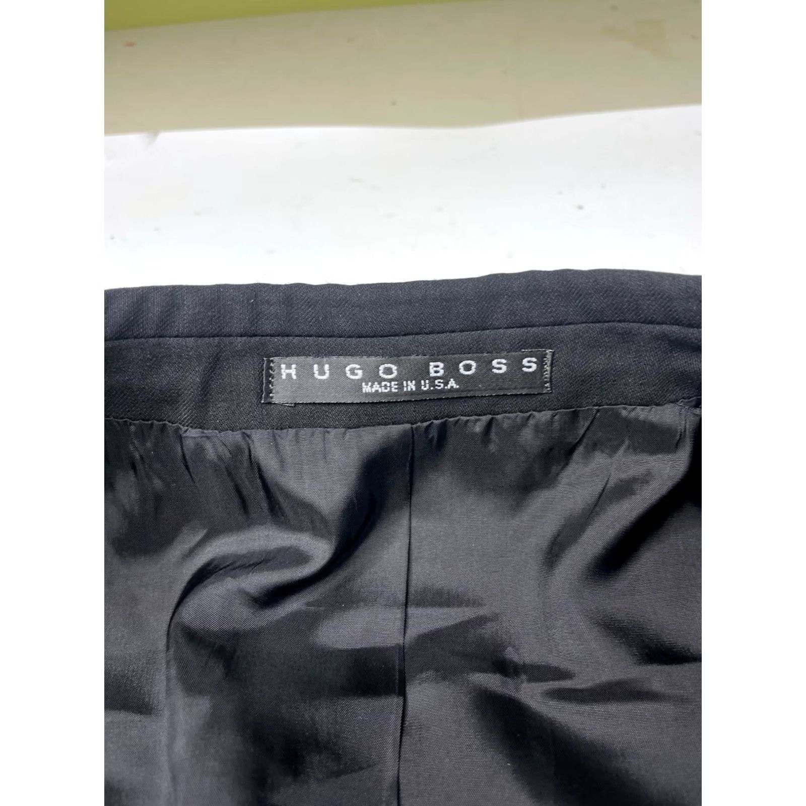Hugo Boss VINTAGE Hugo Boss EINSTEIN/SIGMA 2-Pcs 3 Button Wool Suit Solid Black Size 44R USA Mens Suit Size 44R - 5 Thumbnail